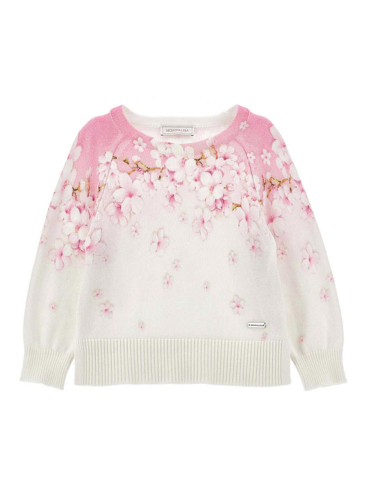 Pull Fiori Di Pesco Cotto Cotton Viscosa 19E62157860090 (MONNALISA / ニット・セーター・カーディガン ) | MONNALISA (モナリザ)