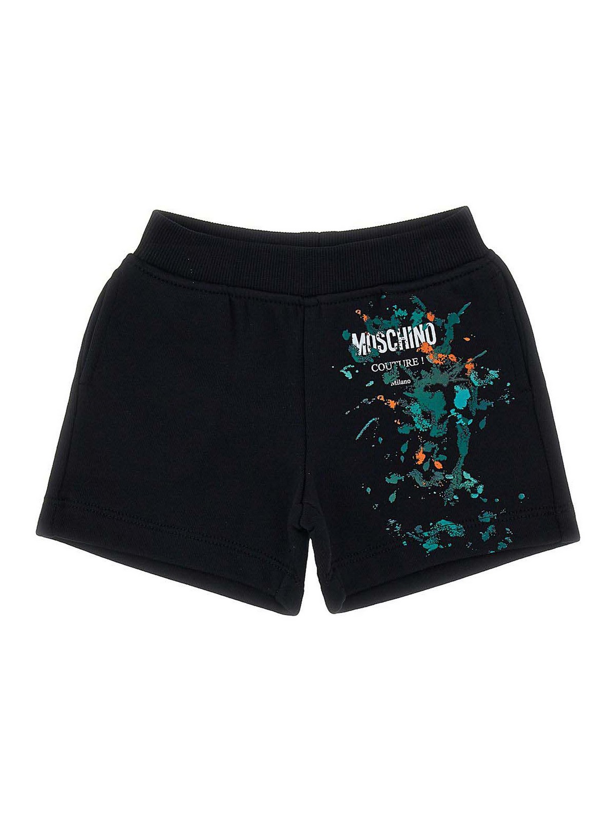Black Shorts on a sweatshirt with logo M0Q00NLCA2360100 (MOSCHINO / ショートパンツ ) | MOSCHINO (モスキーノ)