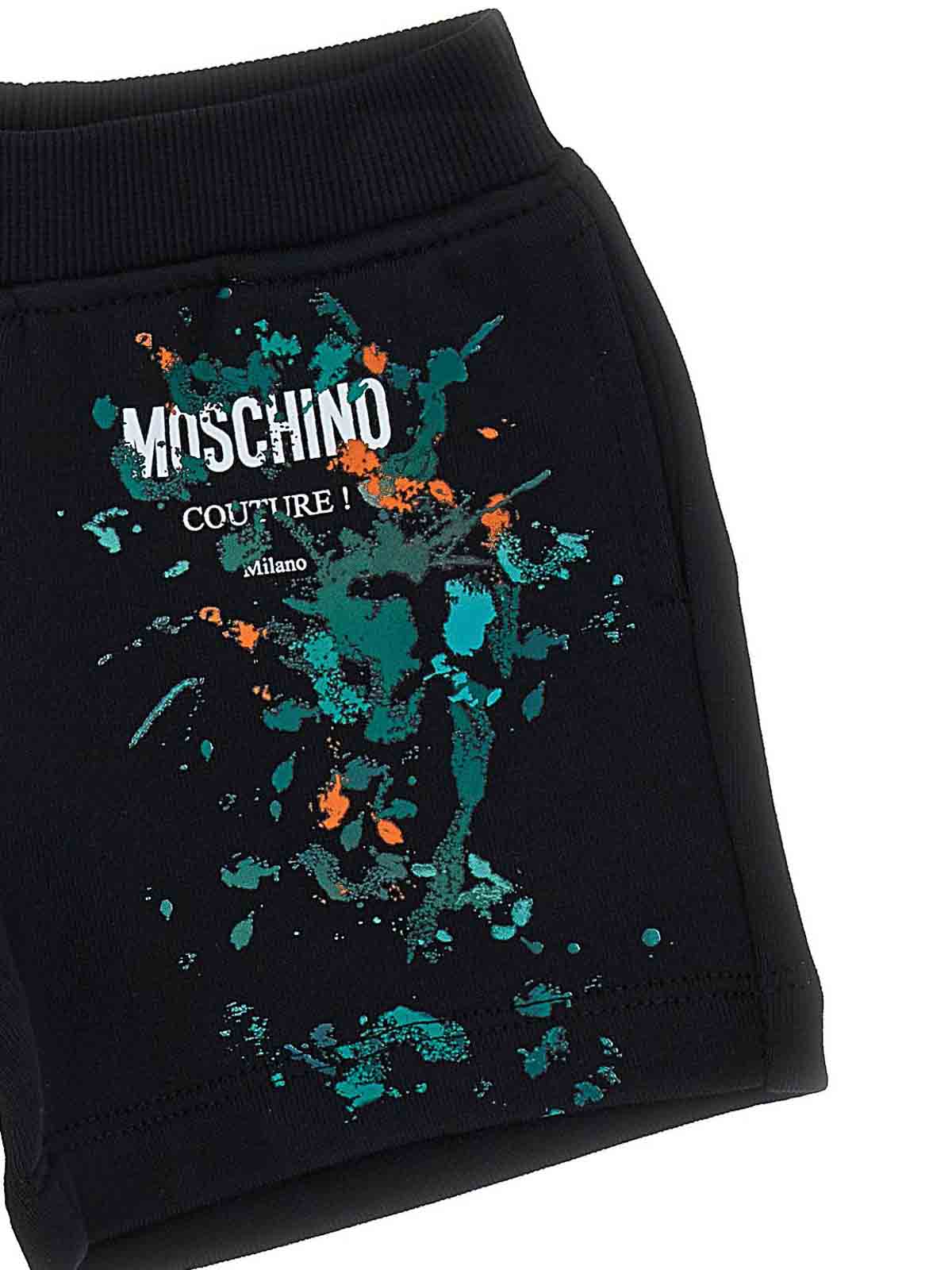 Black Shorts on a sweatshirt with logo M0Q00NLCA2360100 (MOSCHINO / ショートパンツ ) | MOSCHINO (モスキーノ)(2)