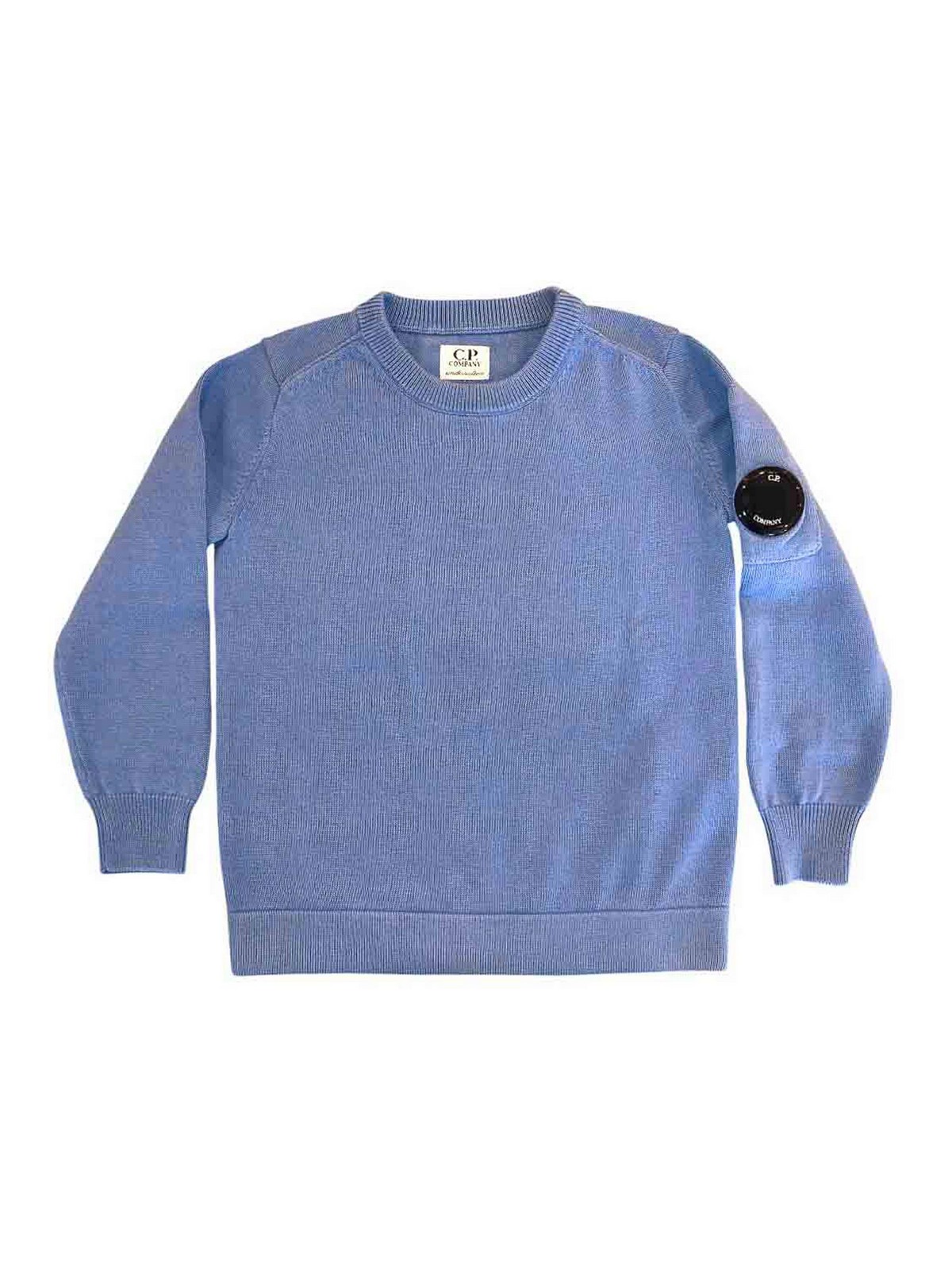 HIGHLUM BLUE PULLOVER WITH LOGO on the sleeve CUW00FLHE6240532 (C.P. Company / ニット・セーター・カーディガン ) | C.P. Company (シーピーカンパニー)