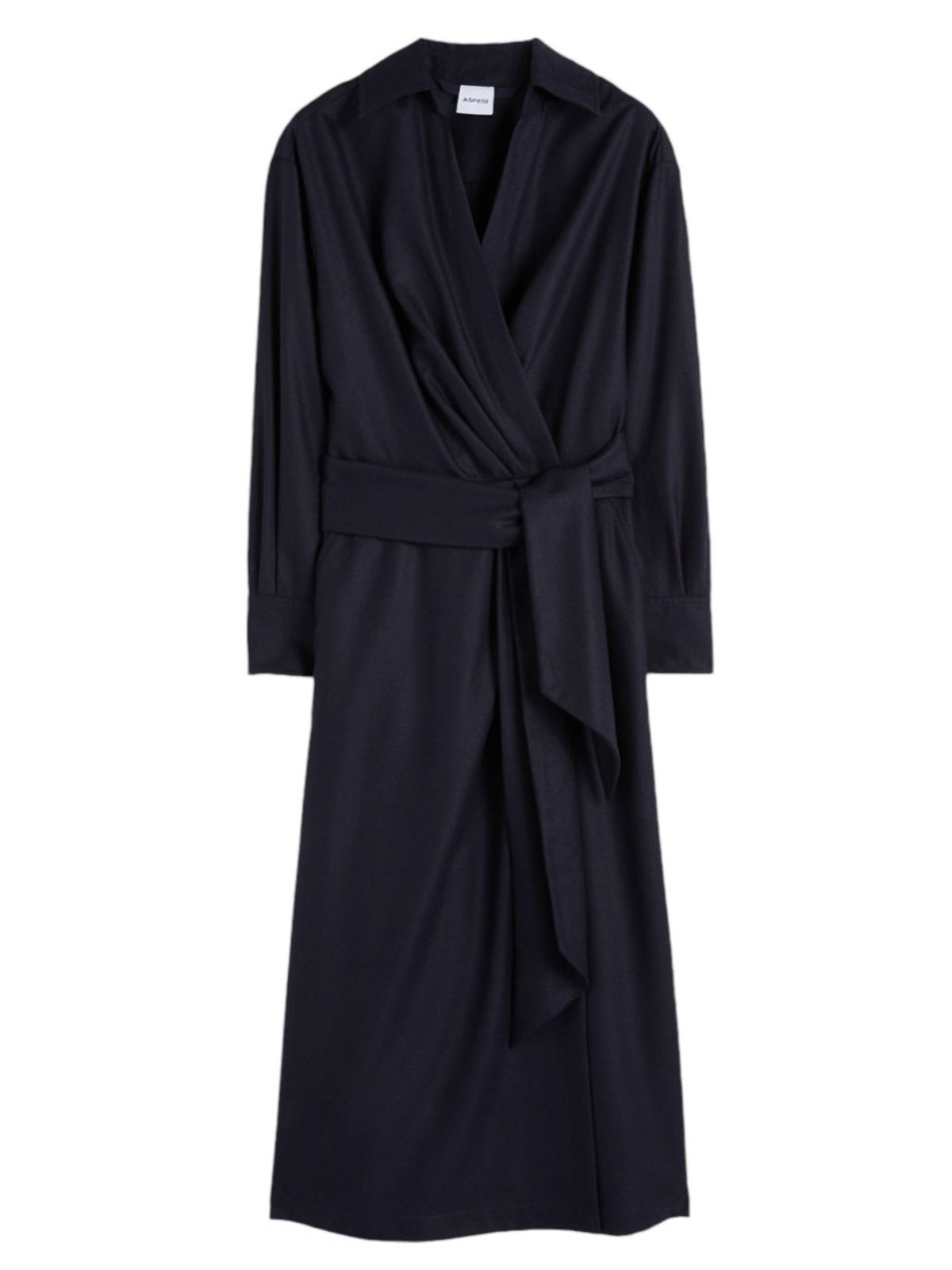 Blue dress in cashmere wool flannel 2920L6291098 (ASPESI / ワンピース・ドレス・オールインワン ) | ASPESI (アスペジ)(1)