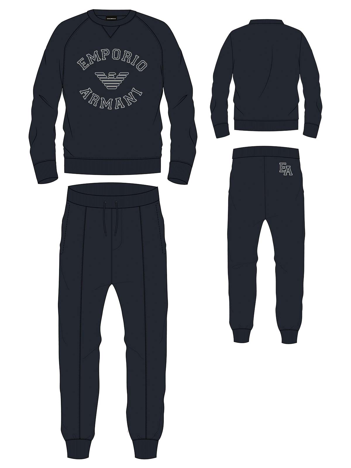 Blue sweatshirt suit 6D4VJ34J6VZ0920 (EMPORIO ARMANI / スウェット・フーディー ) | EMPORIO ARMANI (エンポリオ アルマーニ)(1)