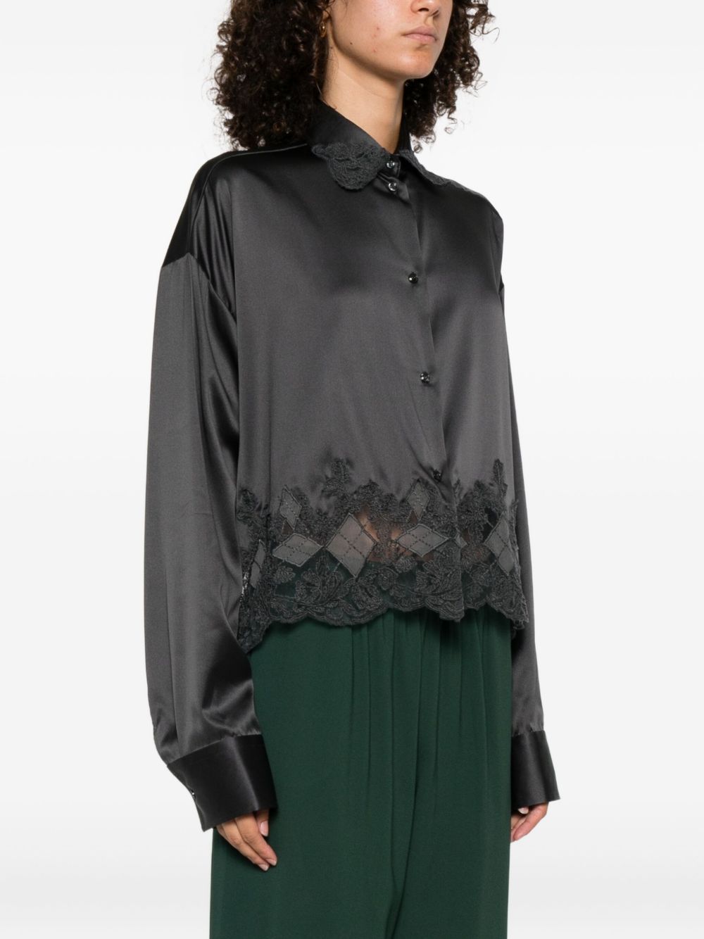 Ermanno Scervino Shirts Grey D472K317HKC93927 (ERMANNO SCERVINO / シャツ・ブラウス ) | ERMANNO SCERVINO (エルマンノ シェルヴィーノ)(2)