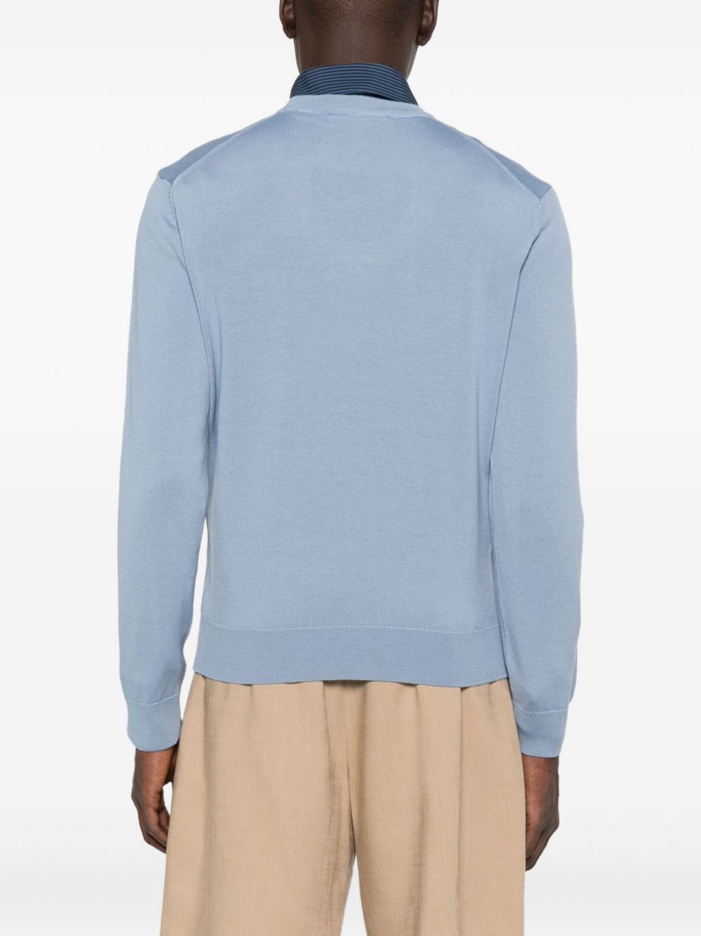 MAISON KITSUNE' Sweaters LIGHT BLUE PM00801KT11810331 (Maison Kitsuné / ニット・セーター・カーディガン ) | Maison Kitsuné (メゾン キツネ)(1)