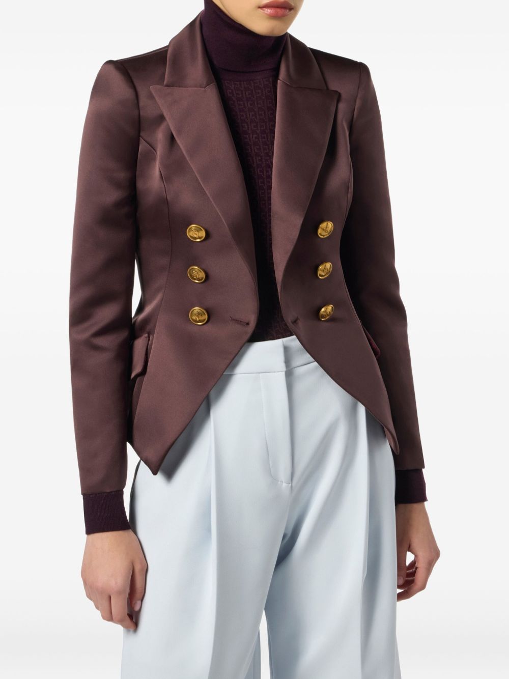Elisabetta Franchi Jackets Bordeaux GI18657E2EA4 (Elisabetta Franchi / ブレザー・ジャケット ) | Elisabetta Franchi (エリザベッタ フランキ)(4)