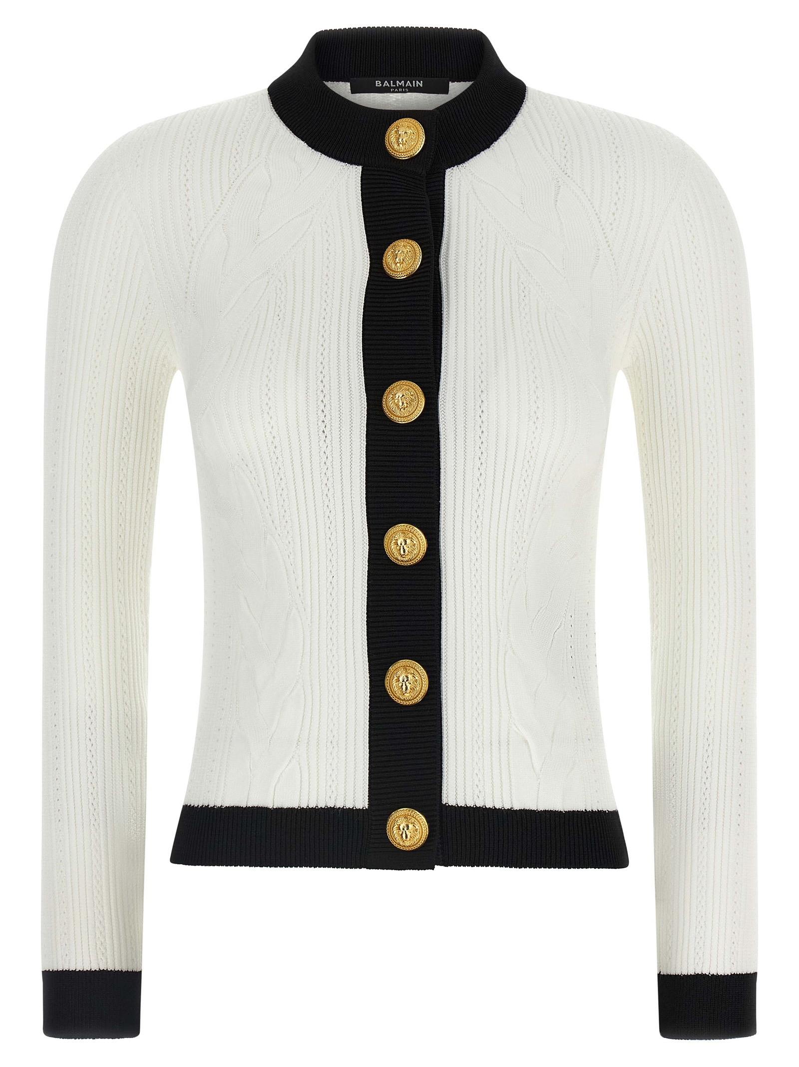 Two-tone cardigan FF1KL191KI64GAB (Balmain / ニット・セーター・カーディガン ) | Balmain (バルマン)