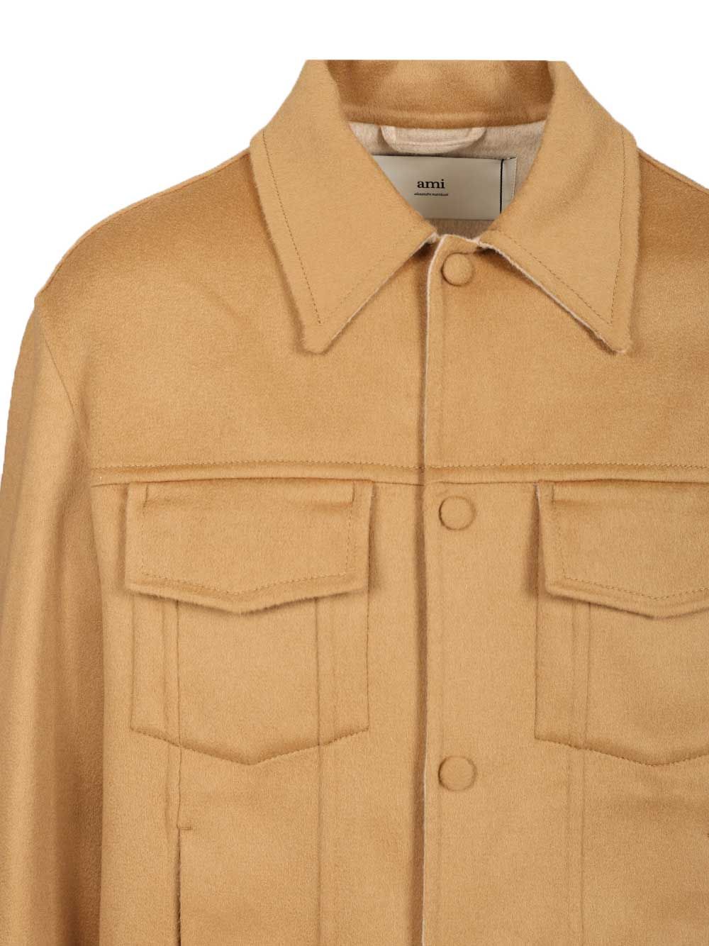 Wool trucker jacket H25UJK847WO00092802H25 (AMI Paris / カジュアルジャケット ) | AMI Paris (アミパリス)(3)