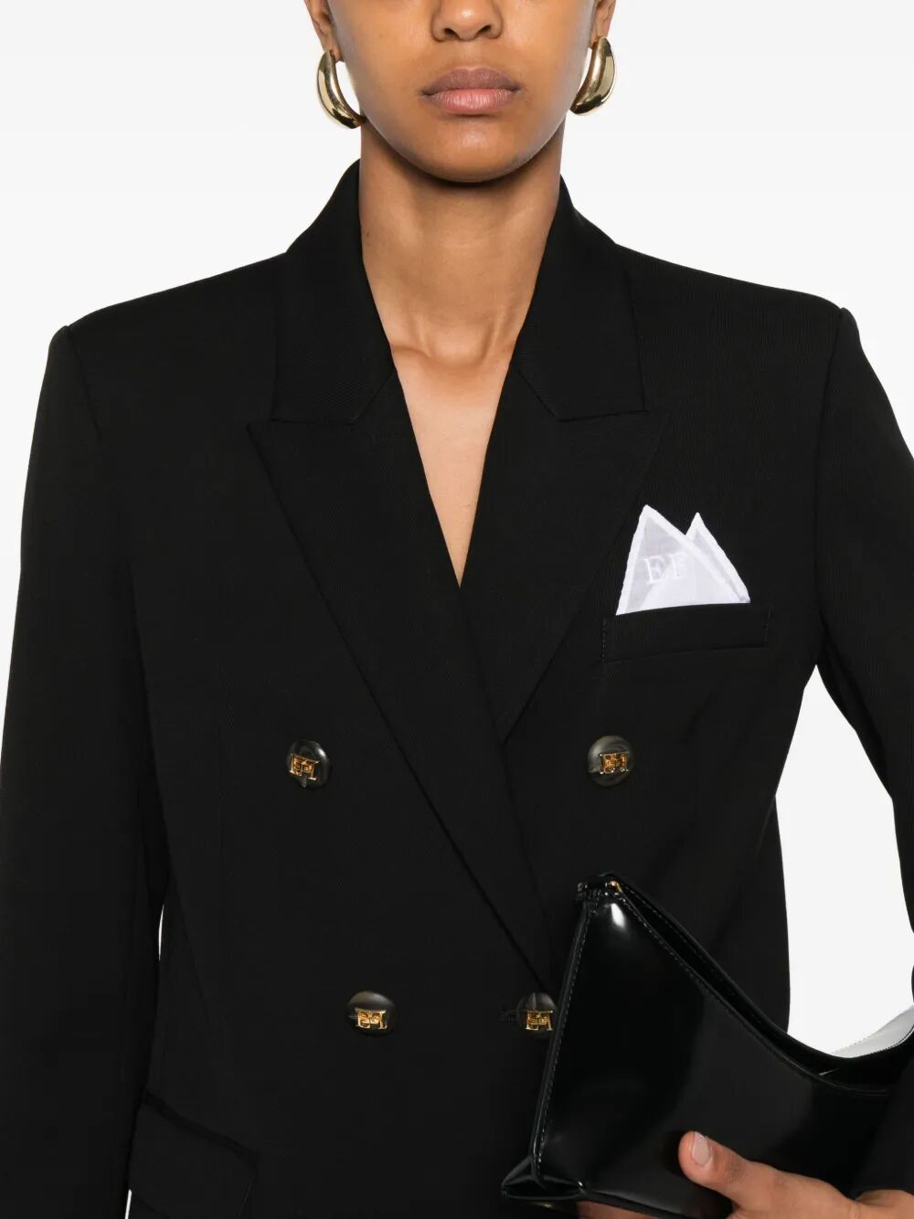 COTTON GABARDINE BLAZER WITH BREAST POCKET GI16156E2110 (Elisabetta Franchi / ブレザー・ジャケット ) | Elisabetta Franchi (エリザベッタ フランキ)(4)