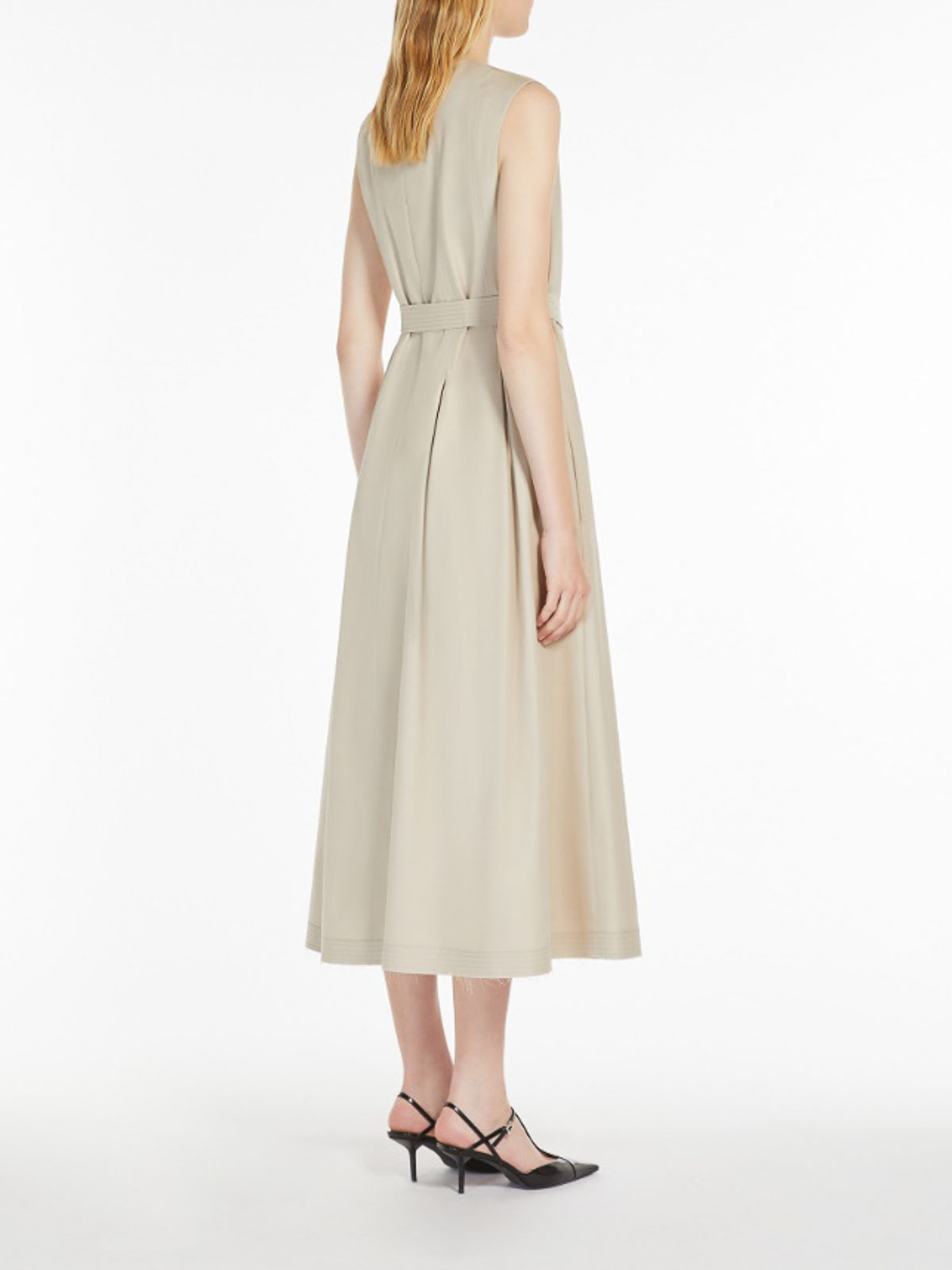 Max Mara Sleeveless Twill Dress AMINA25192210216001 (S MAX MARA / ワンピース・ドレス・オールインワン ) | S MAX MARA (エス マックスマーラ)(3)