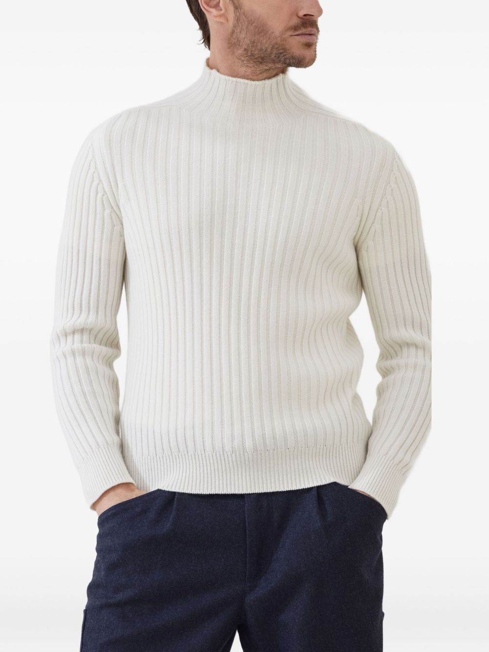 Brunello Cucinelli Sweaters White M22505504C2723 (Brunello Cucinelli / ニット・セーター・カーディガン ) | Brunello Cucinelli (ブルネロ・クチネリ)(1)
