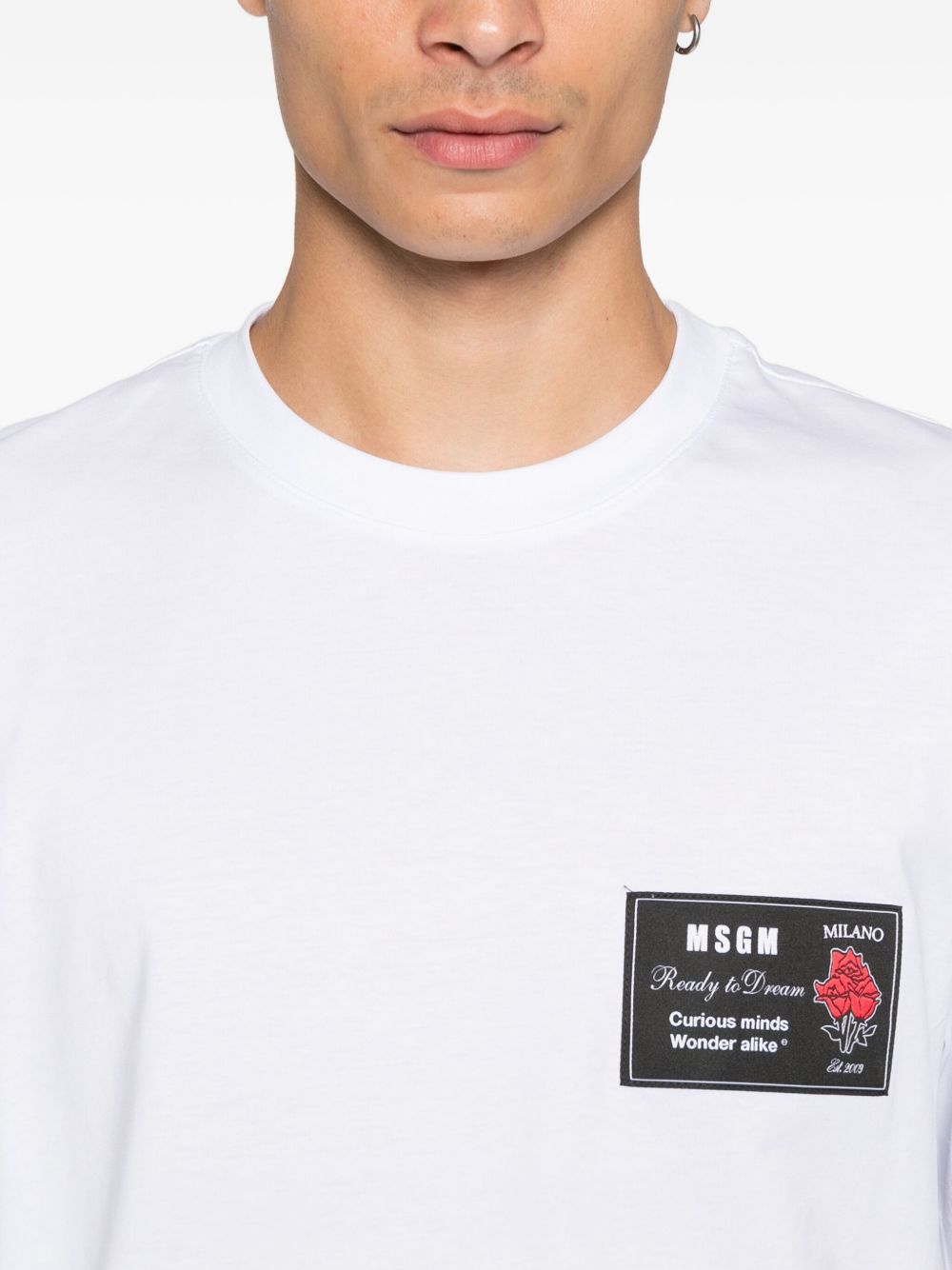 MSGM T-shirts and Polos White 3940MM11825779801 (MSGM / Tシャツ・カットソー ) | MSGM (エムエスジーエム)(3)