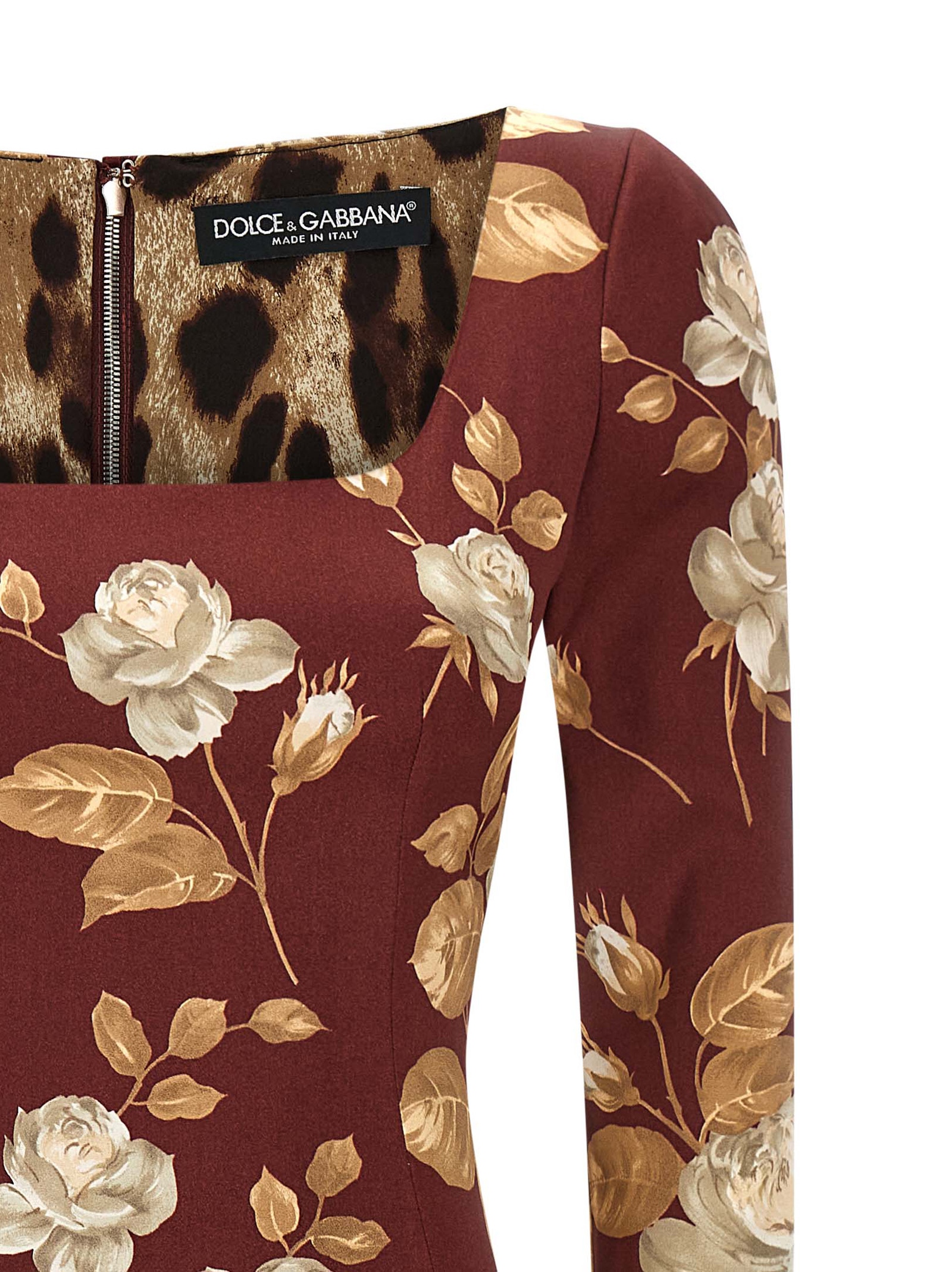Rose print dress F6TYGTFSIB8HR5QQ (Dolce & Gabbana / ワンピース・ドレス・オールインワン ) | Dolce & Gabbana (ドルチェガッバーナ)(2)