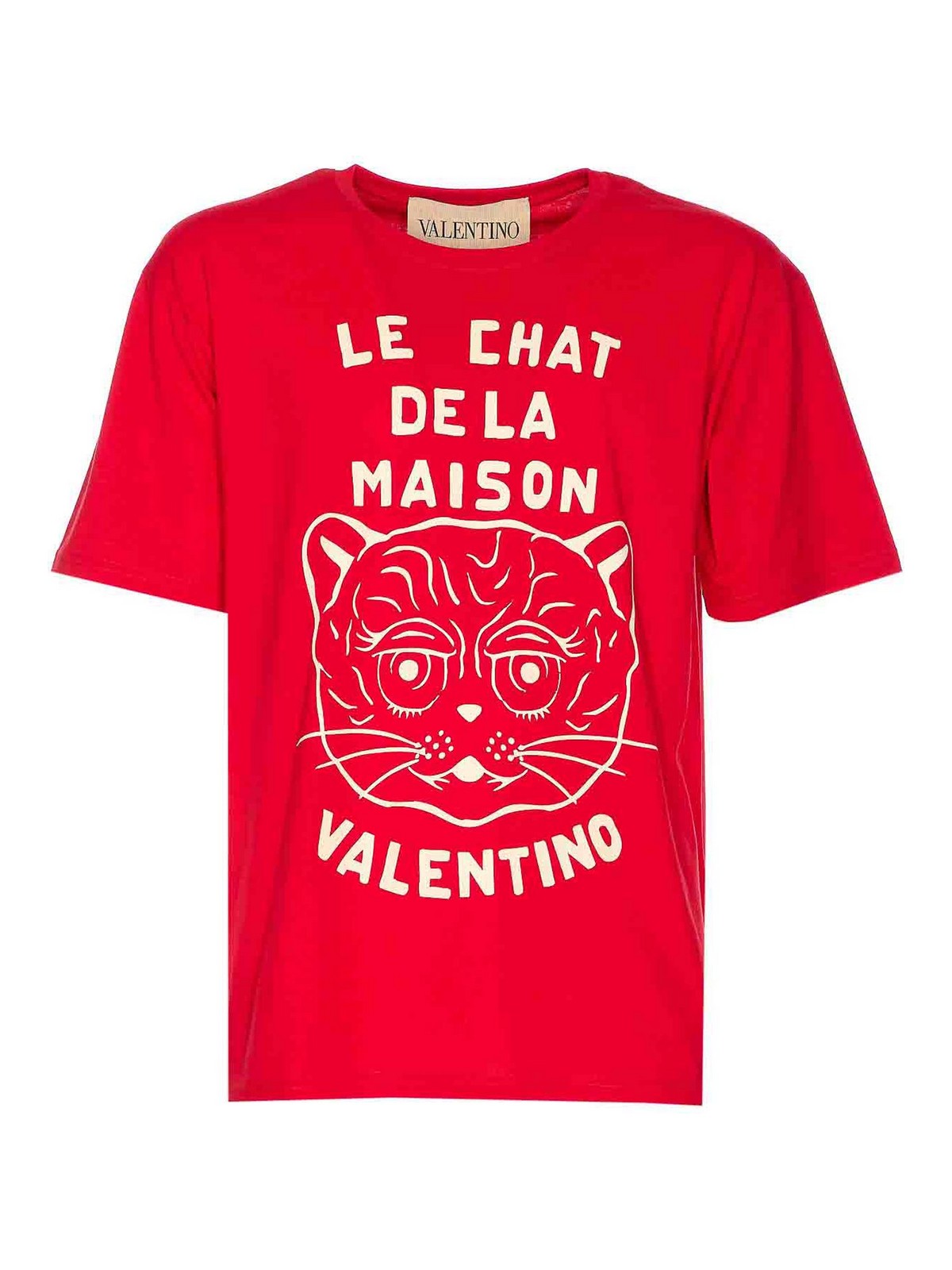 Le Chat De La Maison Print T-Shirt MG16PB32BR3 (Valentino Garavani / Tシャツ・カットソー ) | Valentino Garavani (ヴァレンティノ)