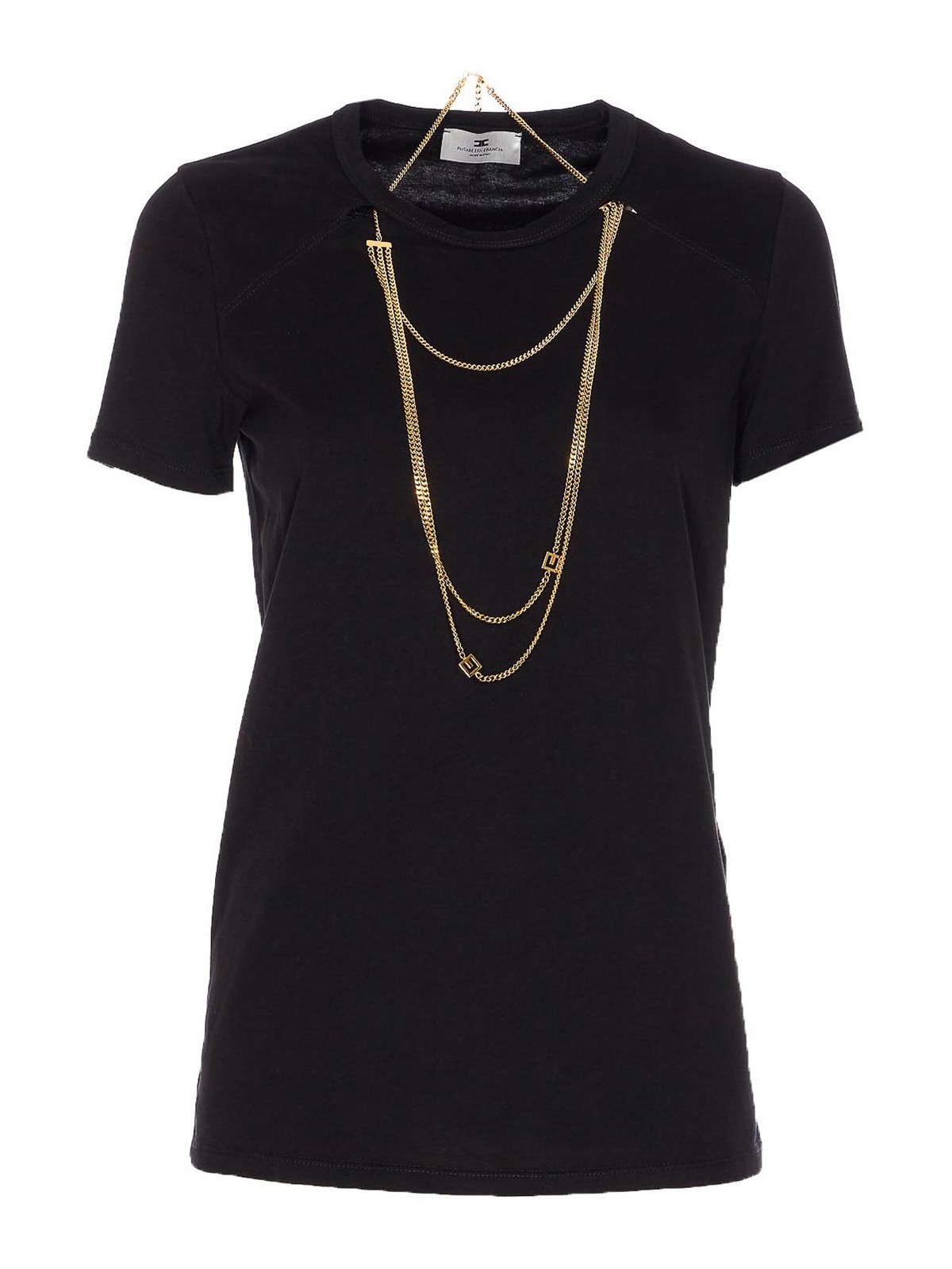 Jersey T-Shirt With Jewel Detail MA00956E2110 (Elisabetta Franchi / Tシャツ・カットソー ) | Elisabetta Franchi (エリザベッタ フランキ)