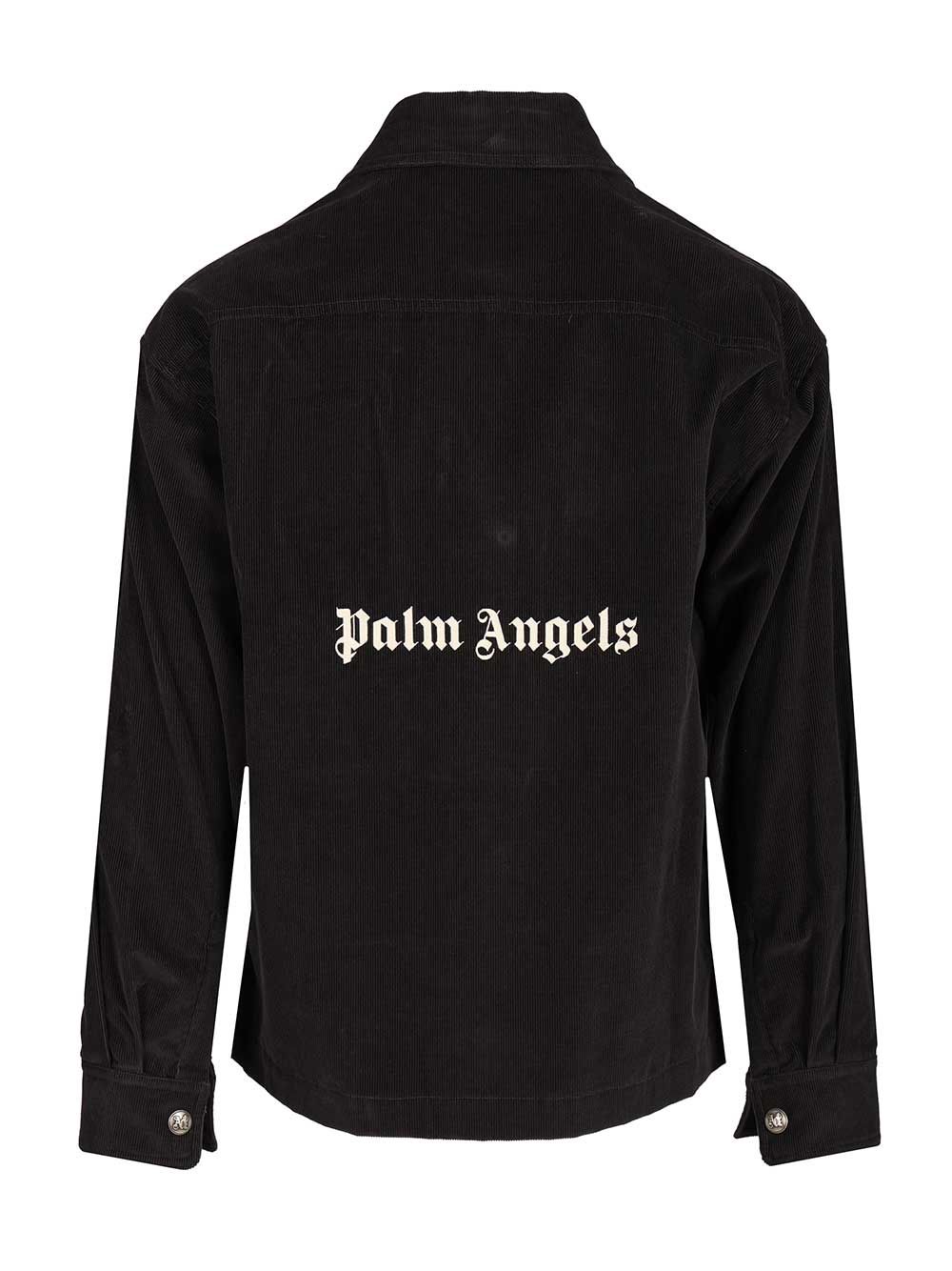 CLASSIC LOGO CORD OVERSHIRT ANTHRACITE - PMES024F25FAB0011103 (Palm Angels / シャツ・ブラウス ) | Palm Angels (パームエンジェルス)(1)