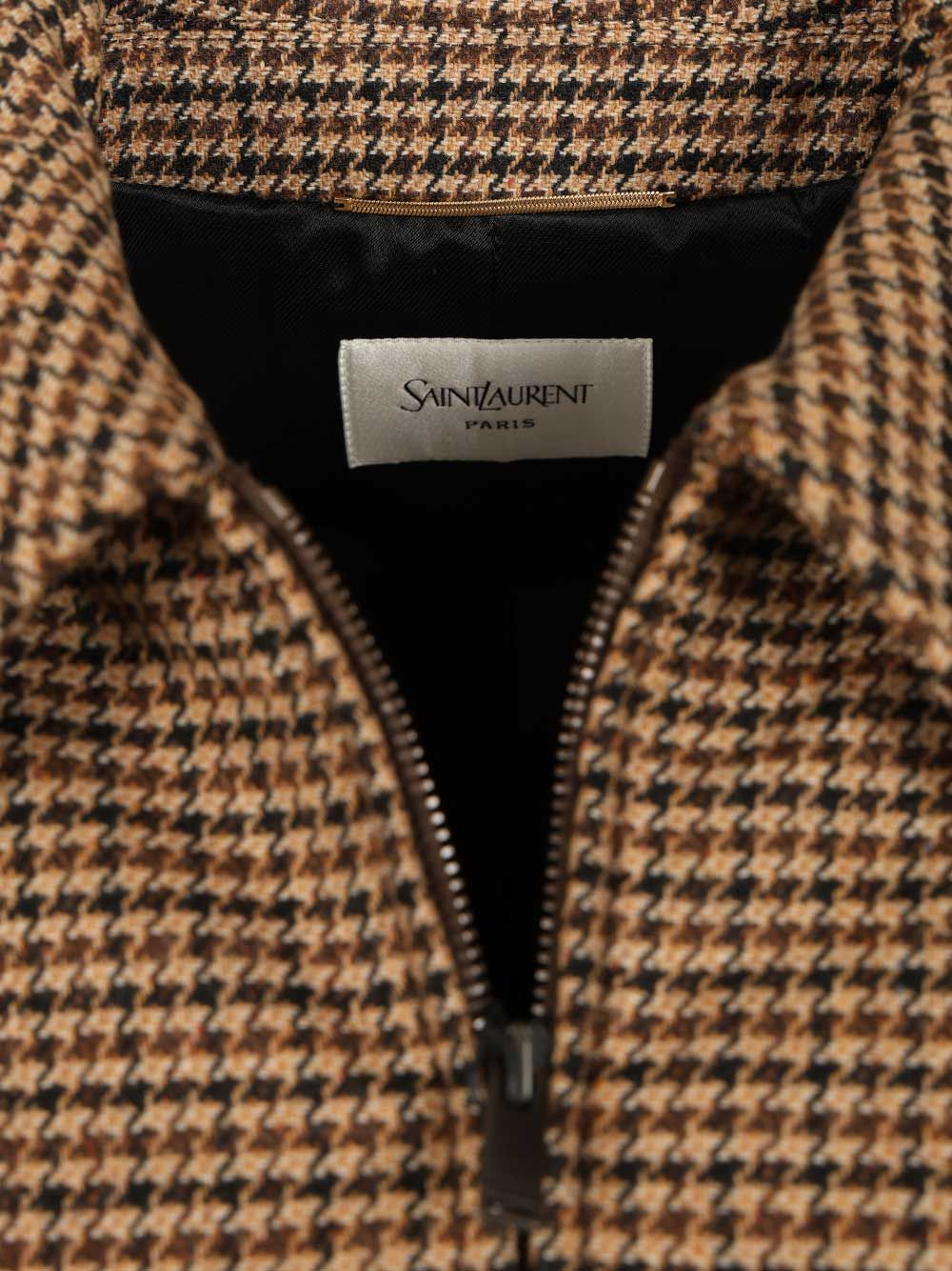 BLOUSON BAS ELASTIQUE PIED POULE LAINE MELANGE 842873YZ9CH9773 (Saint Laurent / カジュアルジャケット ) | Saint Laurent (サンローラン)(3)