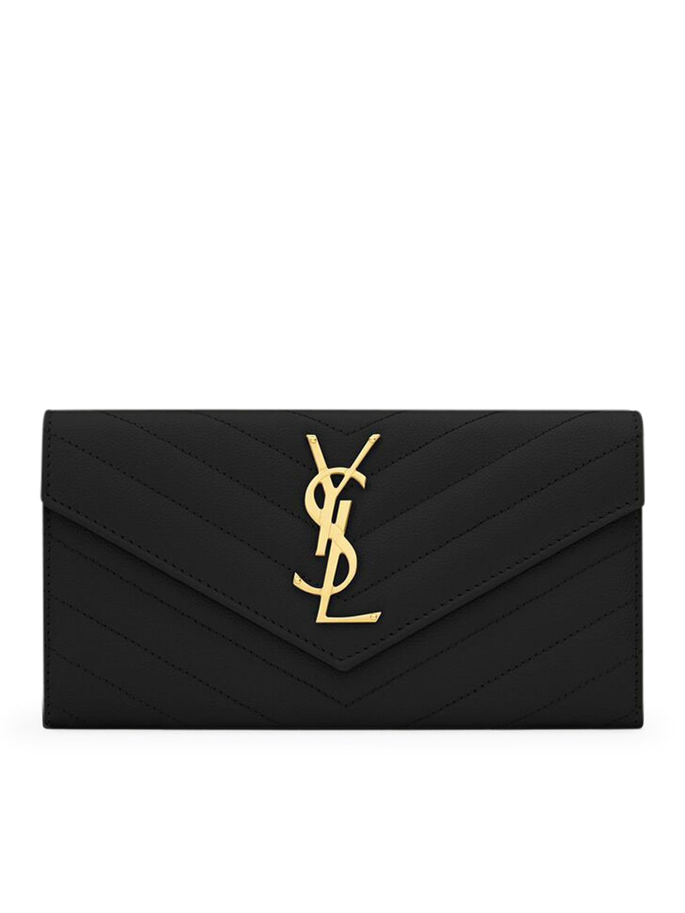 LEATHER CLUTCH WITH CASSANDRE LOGO 372264BOW011000 (Saint Laurent / 財布・カードケース ) | Saint Laurent (サンローラン)