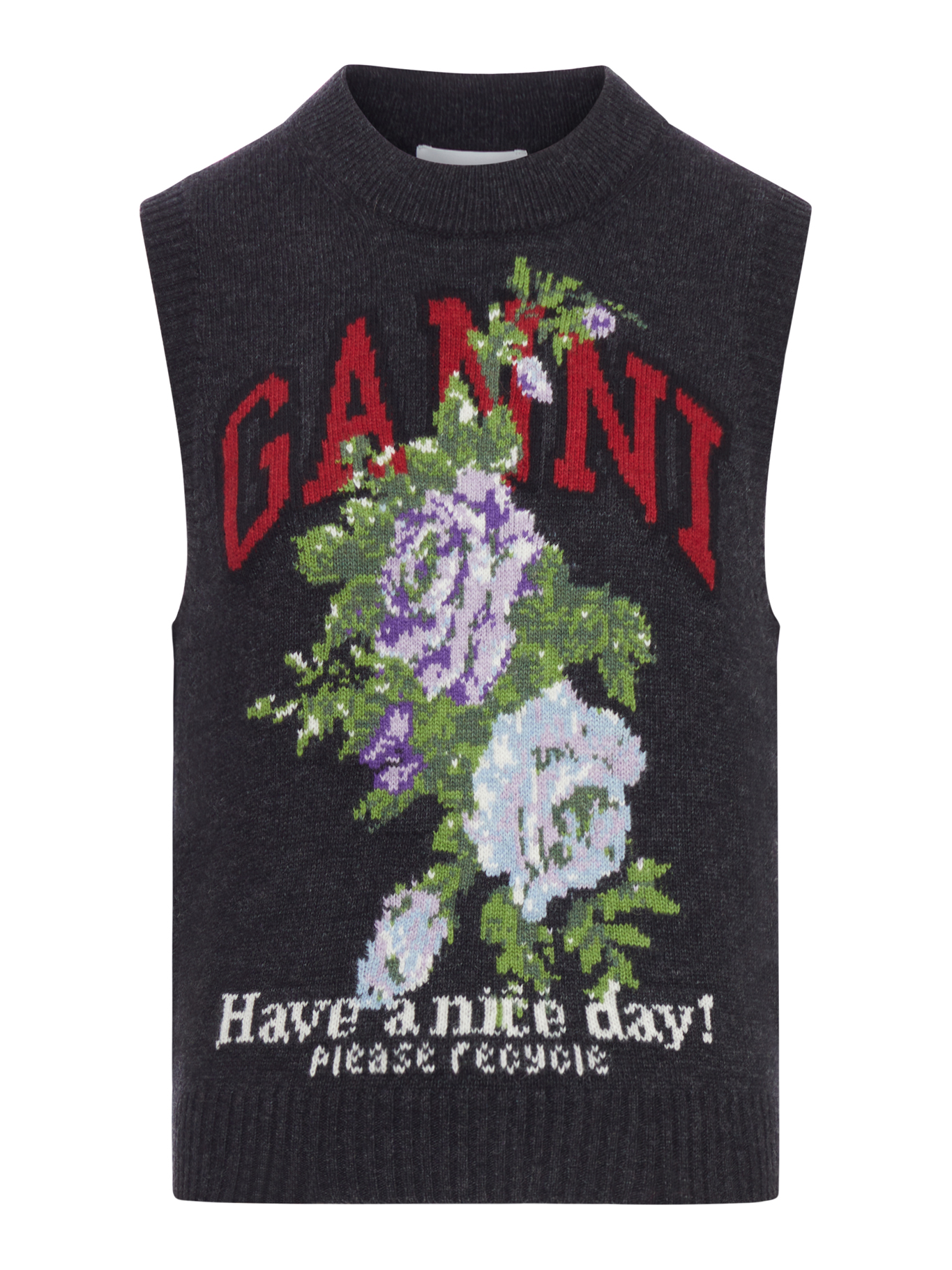 WOOL VEST WITH PRINT K2596252 (GANNI / ベスト ) | GANNI (ガニー)