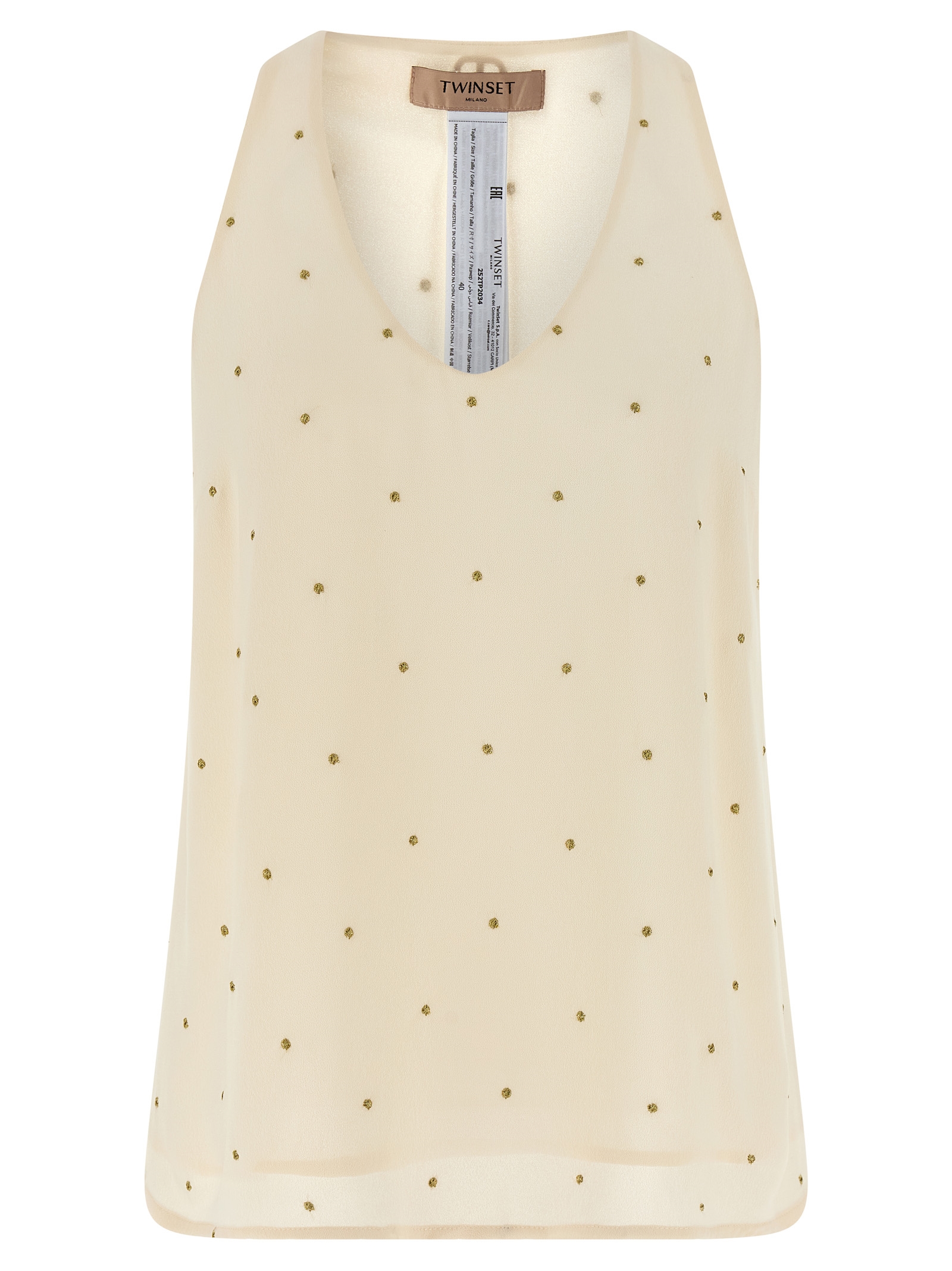 Lurex embroidery tank top 252TP203407222 (TWINSET / タンクトップ・キャミソール ) | TWINSET (ツインセット)