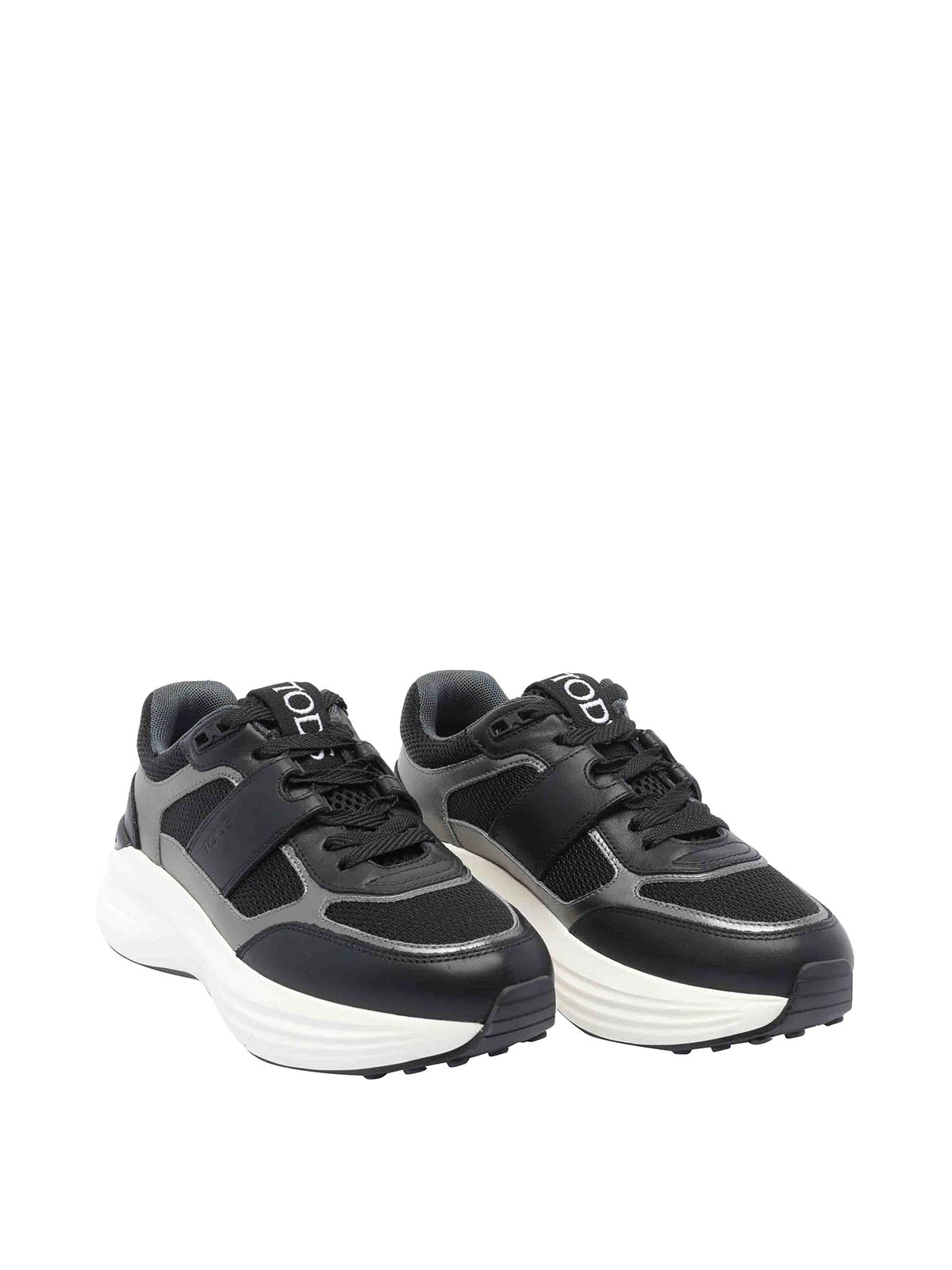 Grey Leather And Technical Fabric Sneakers XXM63K0JN90UKZRXU6 (Tod's / スニーカー ) | Tod's (トッズ)(1)