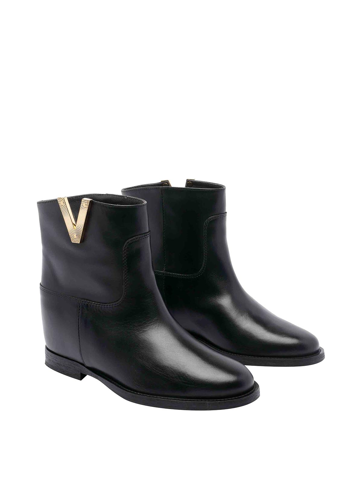 Black V Booties 4261776NERO (Via Rome 15 / ブーツ ) | Via Rome 15 (ヴィアローマ クインディチ)(1)
