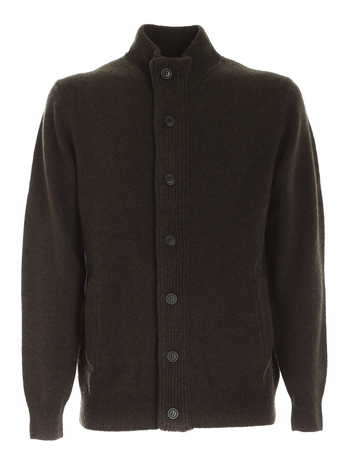 Contrasting details cardigan in green MKN0731GN73 (Barbour / ニット・セーター・カーディガン ) | Barbour (バブアー)