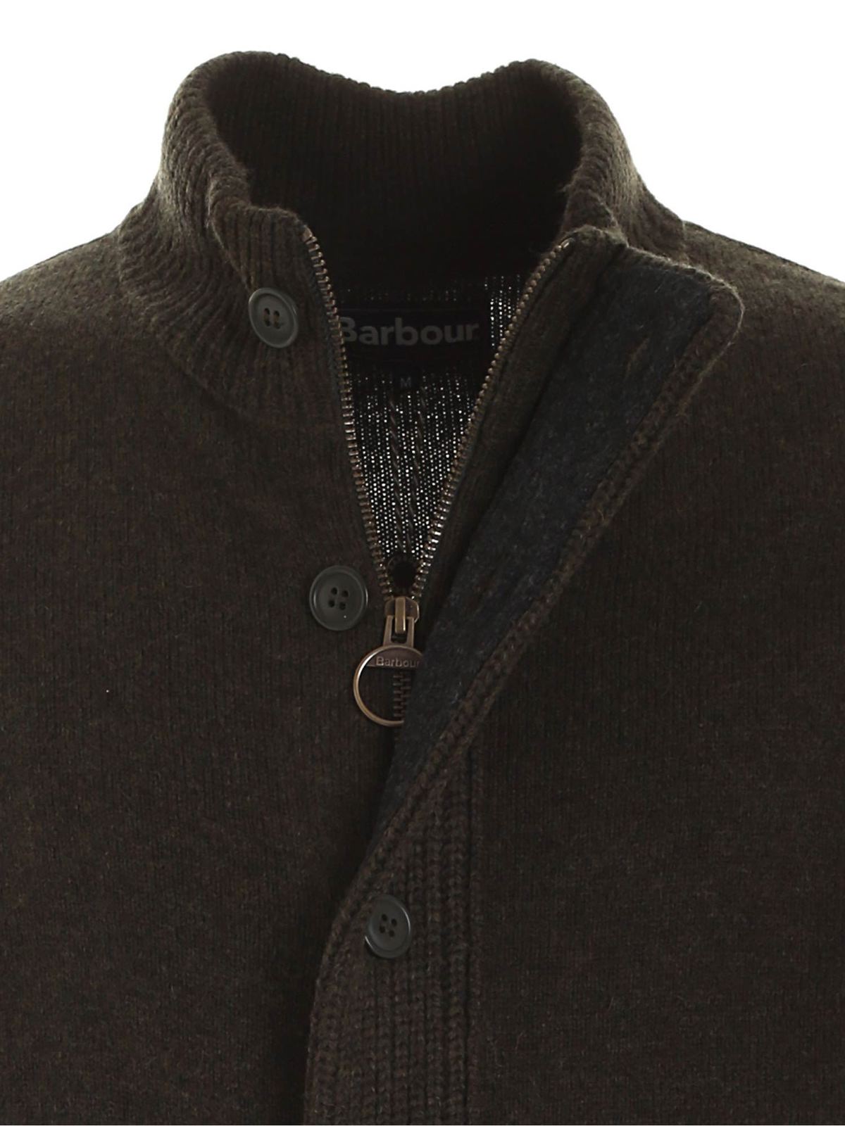 Contrasting details cardigan in green MKN0731GN73 (Barbour / ニット・セーター・カーディガン ) | Barbour (バブアー)(2)
