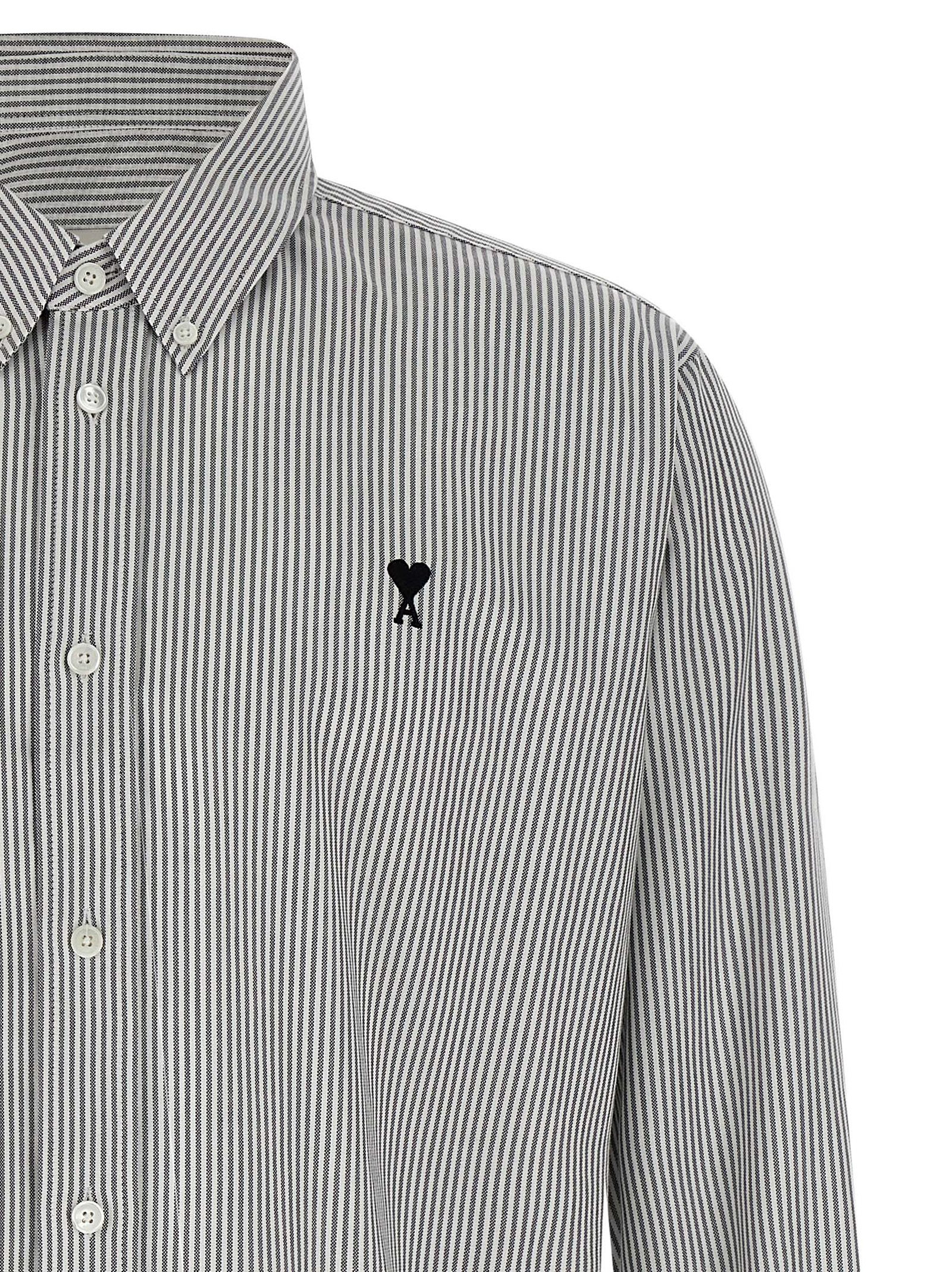 'Ami De Coeur' striped shirt HSH763CO0087039 (AMI Paris / シャツ・ブラウス ) | AMI Paris (アミパリス)(2)