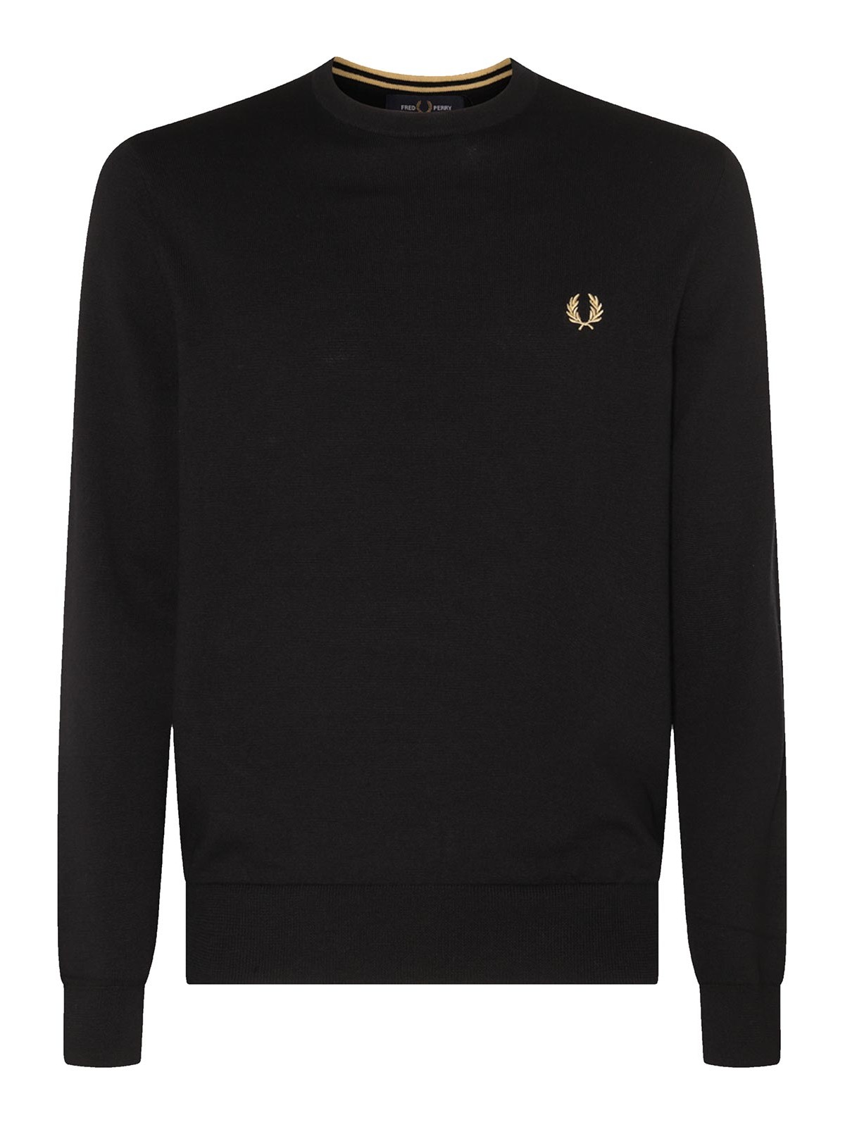 Black Cotton-Wool Blend Jumper K9601198 (FRED PERRY / ニット・セーター・カーディガン ) | FRED PERRY (フレッドペリー)
