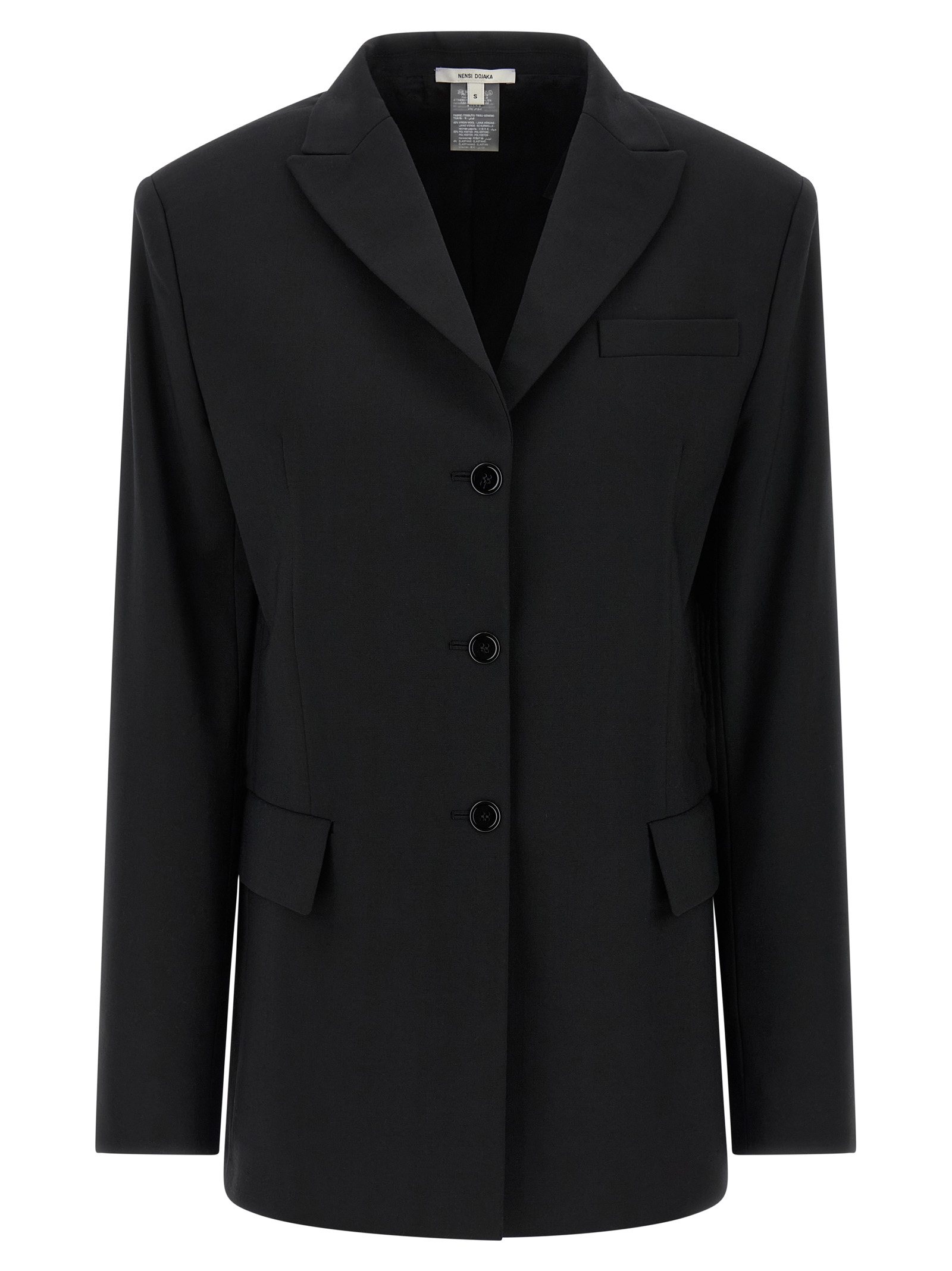 Belt blazer NDSS25JKT030BLACK (NENSI DOJAKA / ブレザー・ジャケット ) | NENSI DOJAKA (ネンシ ドジョカ)