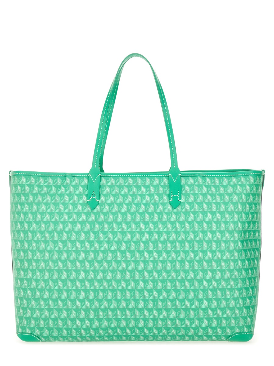 TOTE BAG WITH "I AM A PLASTIC BAG" PATTERN 202374ALOEVERA (ANYA HINDMARCH / トートバッグ ) | ANYA HINDMARCH (アニヤ・ハインドマーチ)(1)