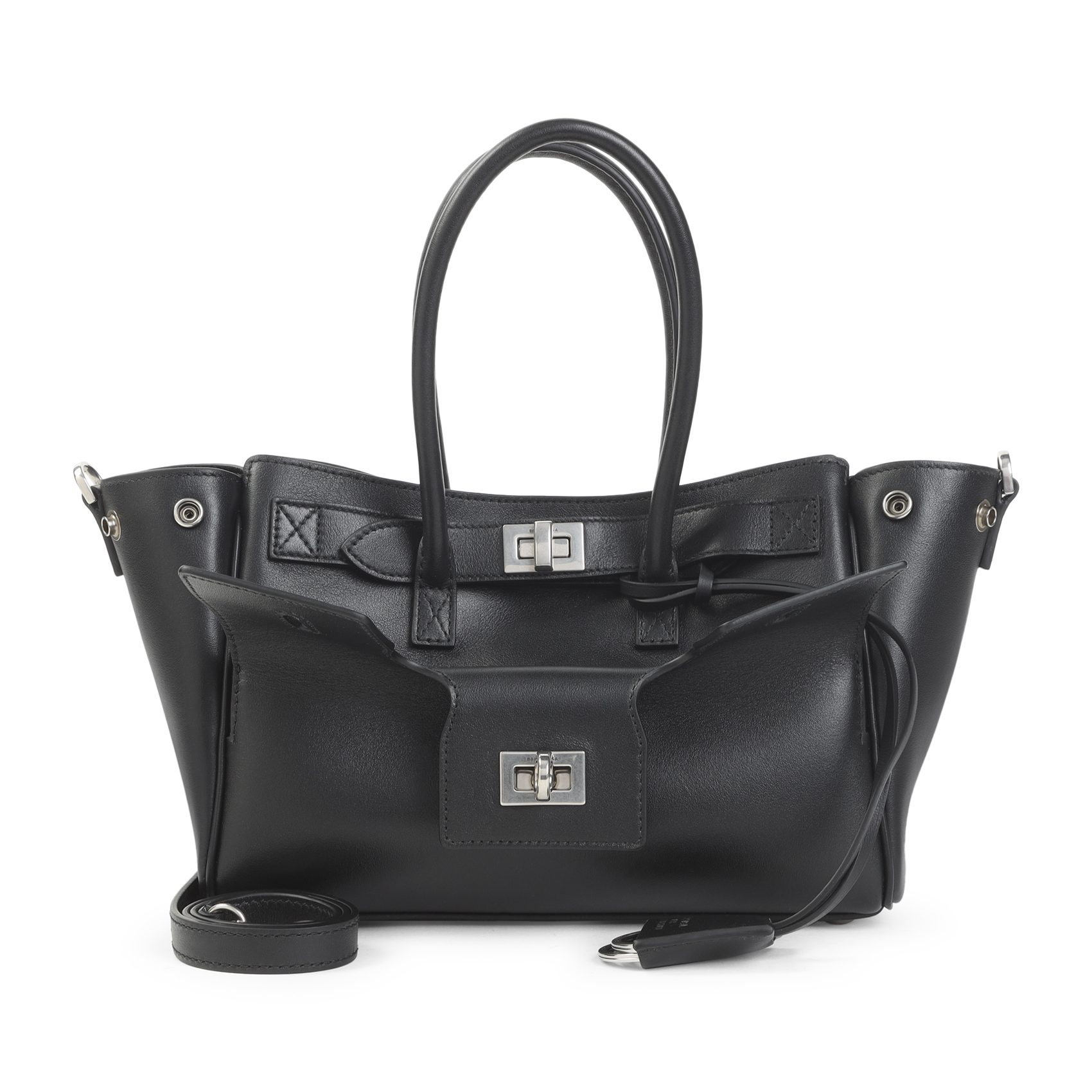 Black leather Carry All Bel Air shopping bag 8357322ABAW1000 (Balenciaga / ハンドバッグ・ショルダーバッグ ) | Balenciaga (バレンシアガ)