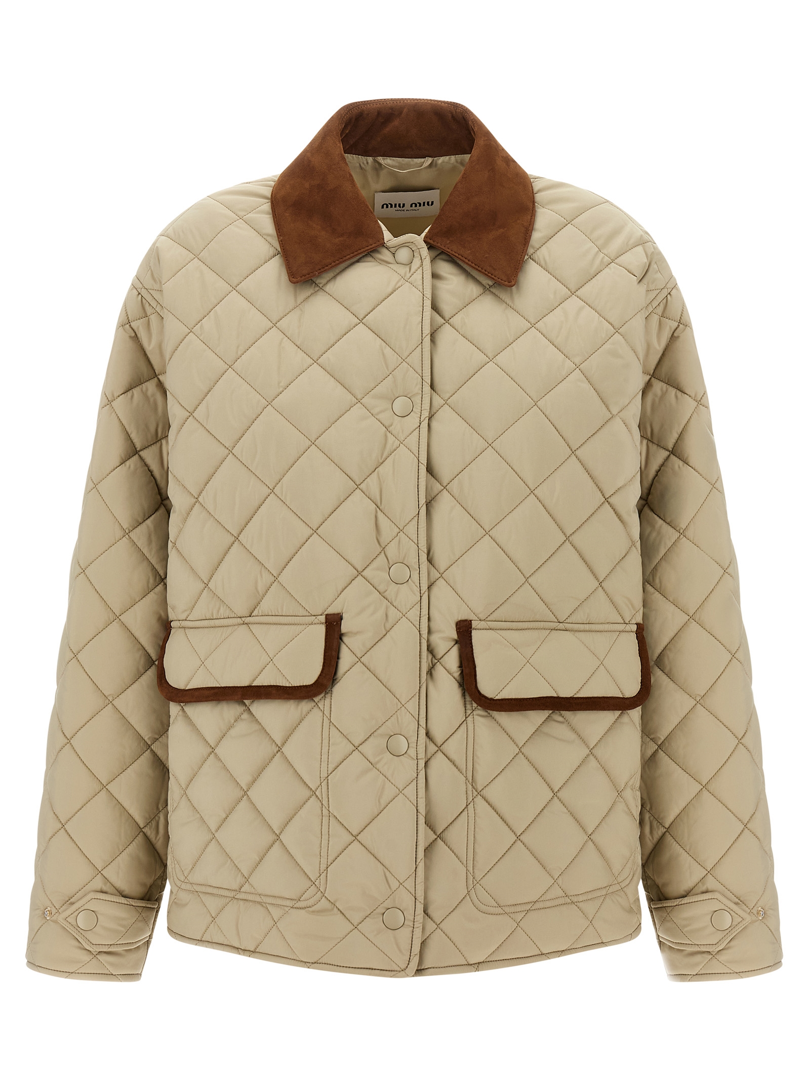 Suede detail blouson ML1311SOOO17OOF0036 (MIU MIU / カジュアルジャケット ) | MIU MIU (ミュウミュウ)