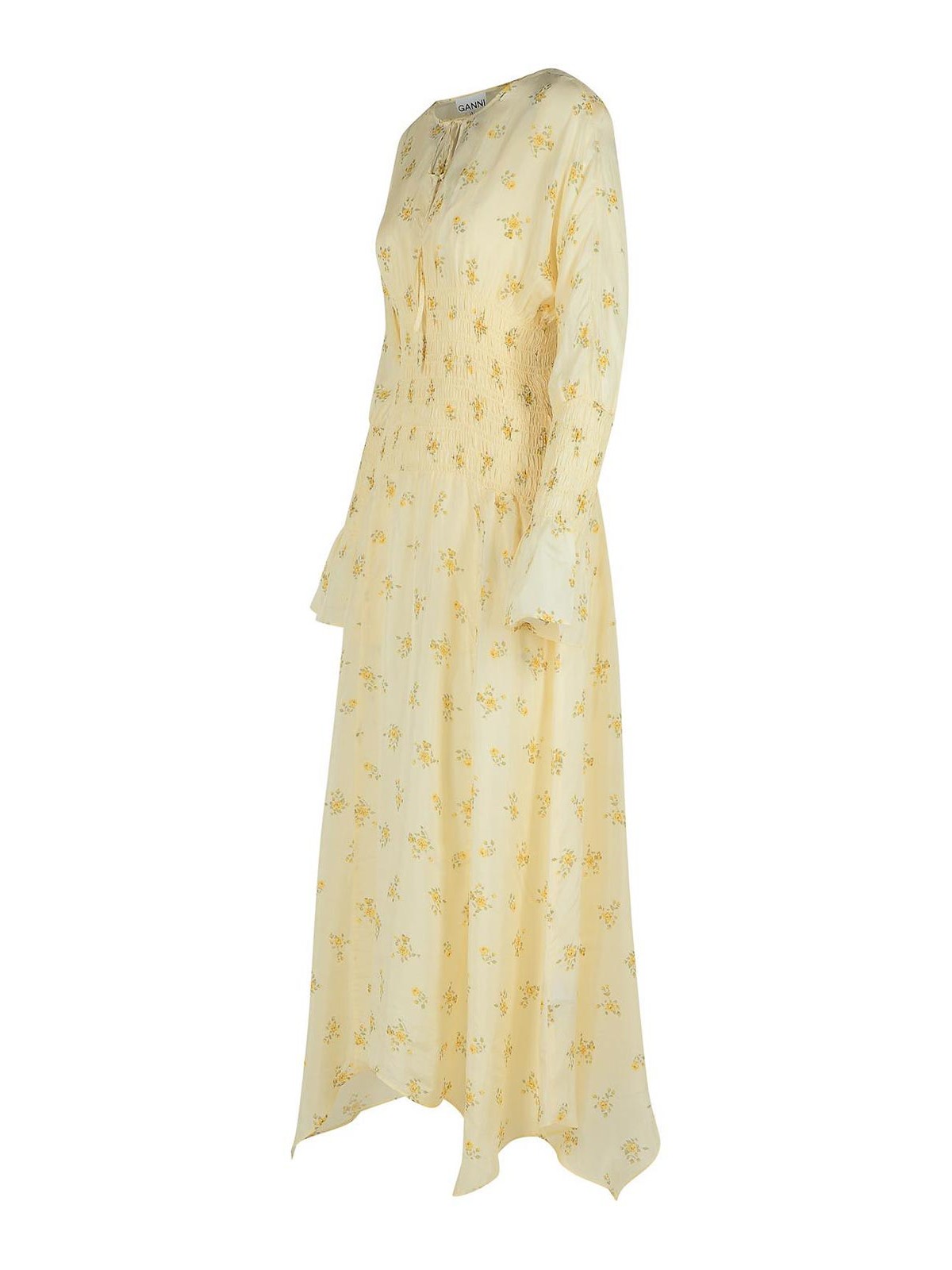 Ivory Viscose Dress W0741277 (GANNI / ワンピース・ドレス・オールインワン ) | GANNI (ガニー)(2)