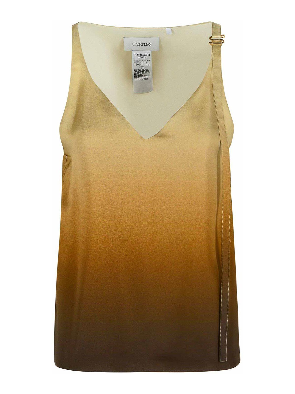 Alcuno Beige Gradient Silk Top 2522166031600003 (Sportmax / タンクトップ・キャミソール ) | Sportmax (スポーツマックス)