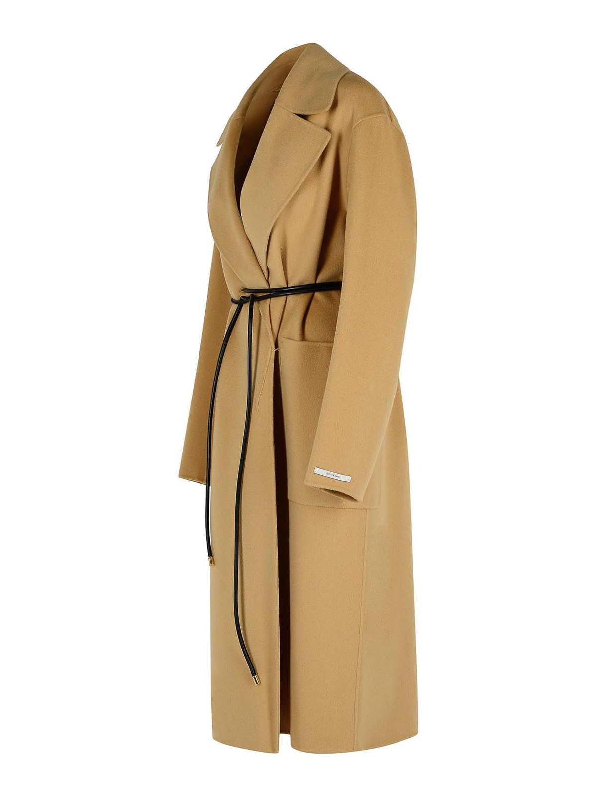 Abate Camel Virgin Wool Robe Coat 2522016031600001 (Sportmax / ワンピース・ドレス・オールインワン ) | Sportmax (スポーツマックス)(2)
