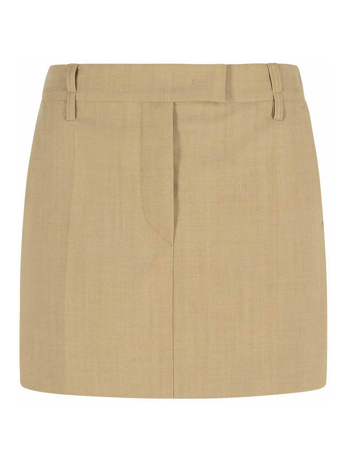 Fify Beige Brown Virgin Wool Miniskirt 2522106071600001 (Sportmax / スカート ) | Sportmax (スポーツマックス)