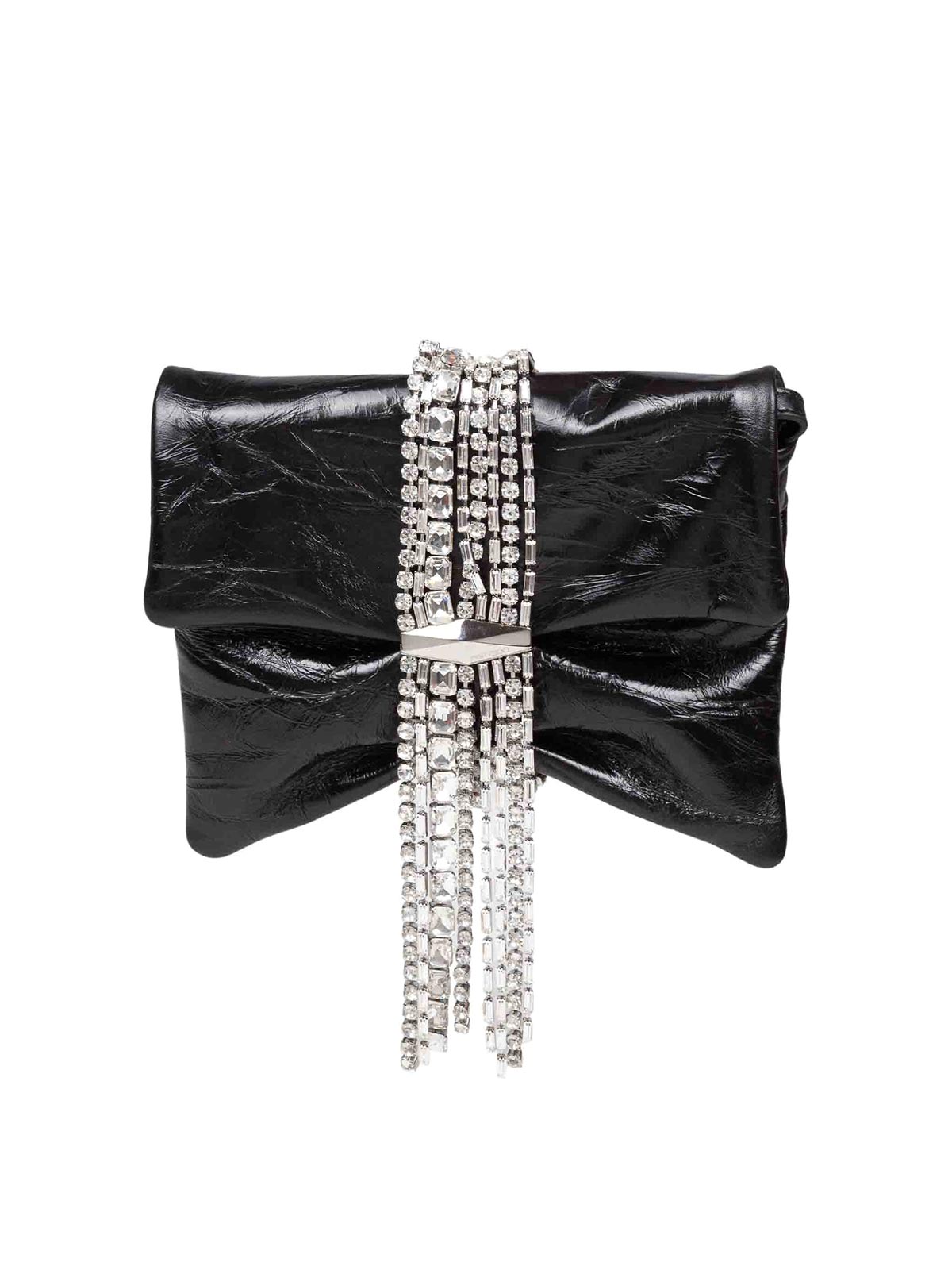 Zandra clutch bag in metallic leather ZANDRASHOULDERBYN (JIMMY CHOO / クラッチバッグ・ポーチ ) | JIMMY CHOO (ジミー チュウ)