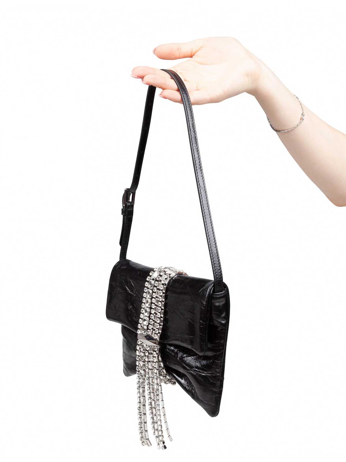 Zandra clutch bag in metallic leather ZANDRASHOULDERBYN (JIMMY CHOO / クラッチバッグ・ポーチ ) | JIMMY CHOO (ジミー チュウ)(1)