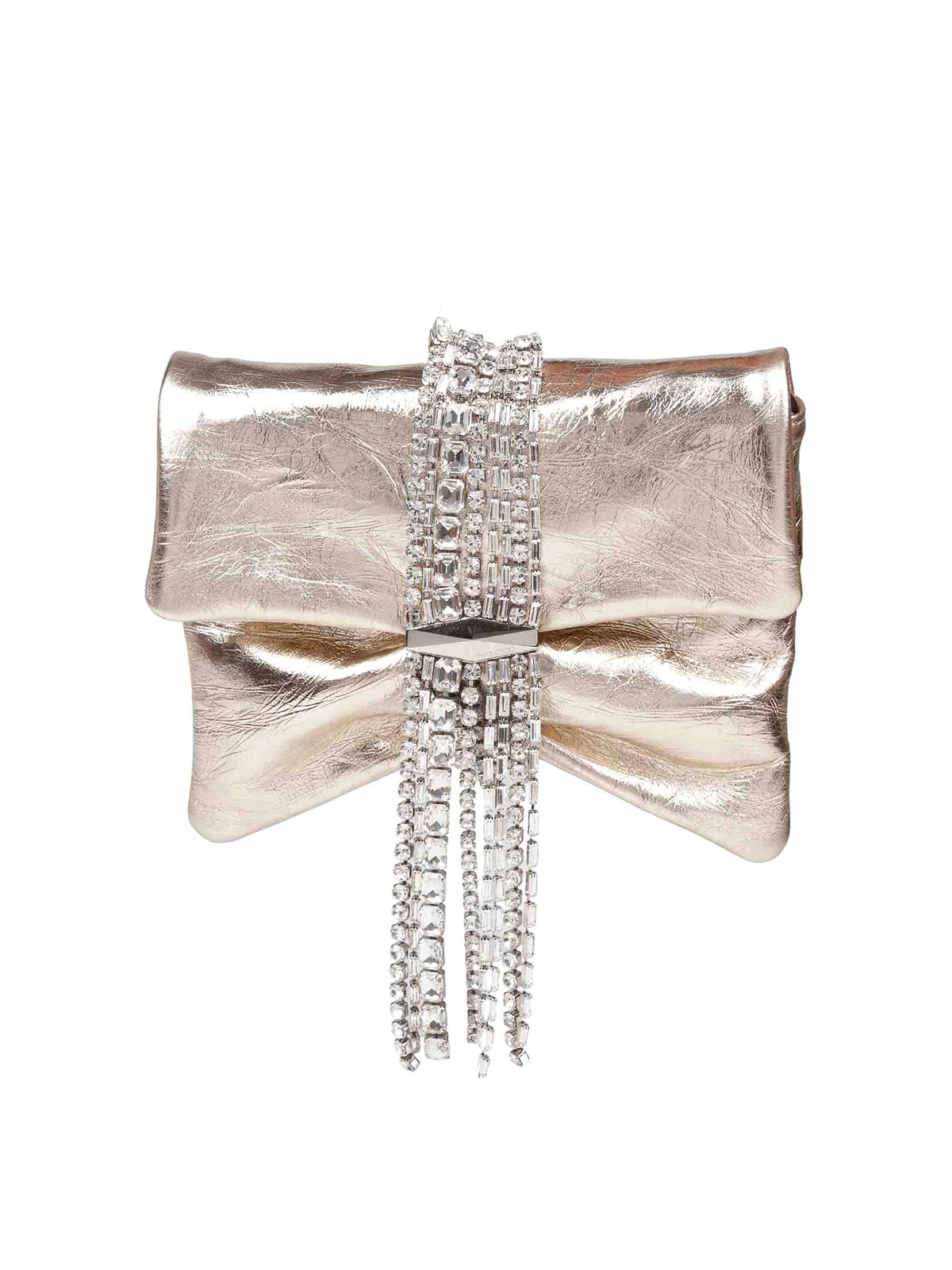 Zandra clutch bag in metallic leather ZANDRASHOULDBYNPL (JIMMY CHOO / クラッチバッグ・ポーチ ) | JIMMY CHOO (ジミー チュウ)