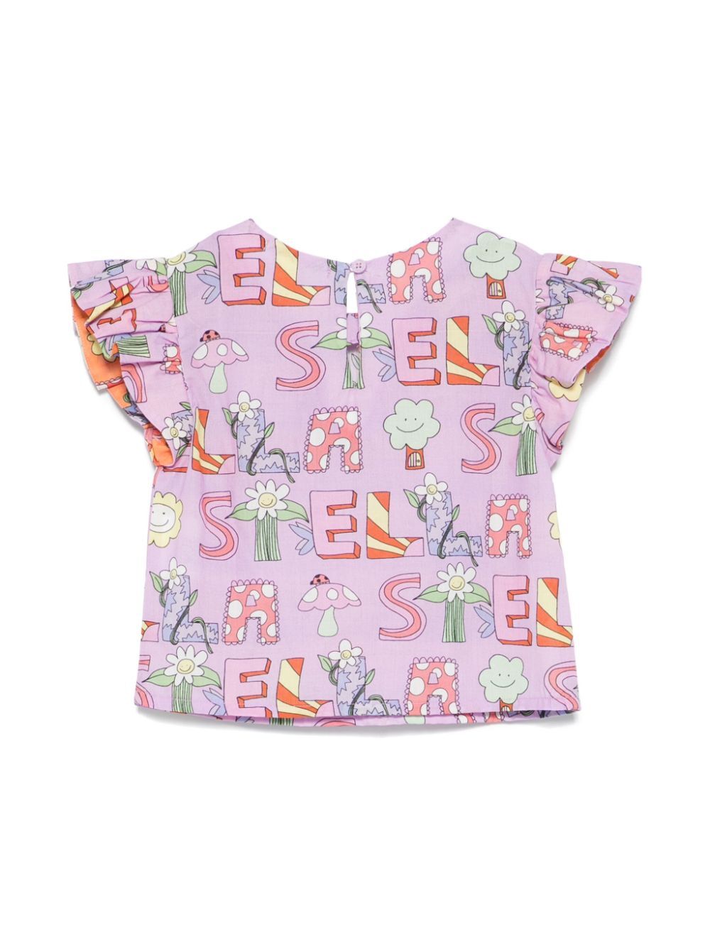 RUFFLED SLEEVE ILLUSTRATION-STYLE PRINT TOP TW5A12Z2566567MC (Stella McCartney / Tシャツ・カットソー ) | Stella McCartney (ステラ マッカートニー)(1)