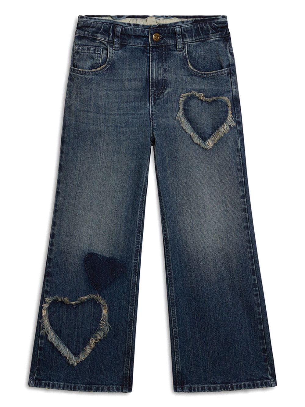 BOOTCUT JEANS WITH HEART-SHAPED PATCHES GKP01605P00173050765 (Golden Goose / ジーンズ ) | Golden Goose (ゴールデングース)