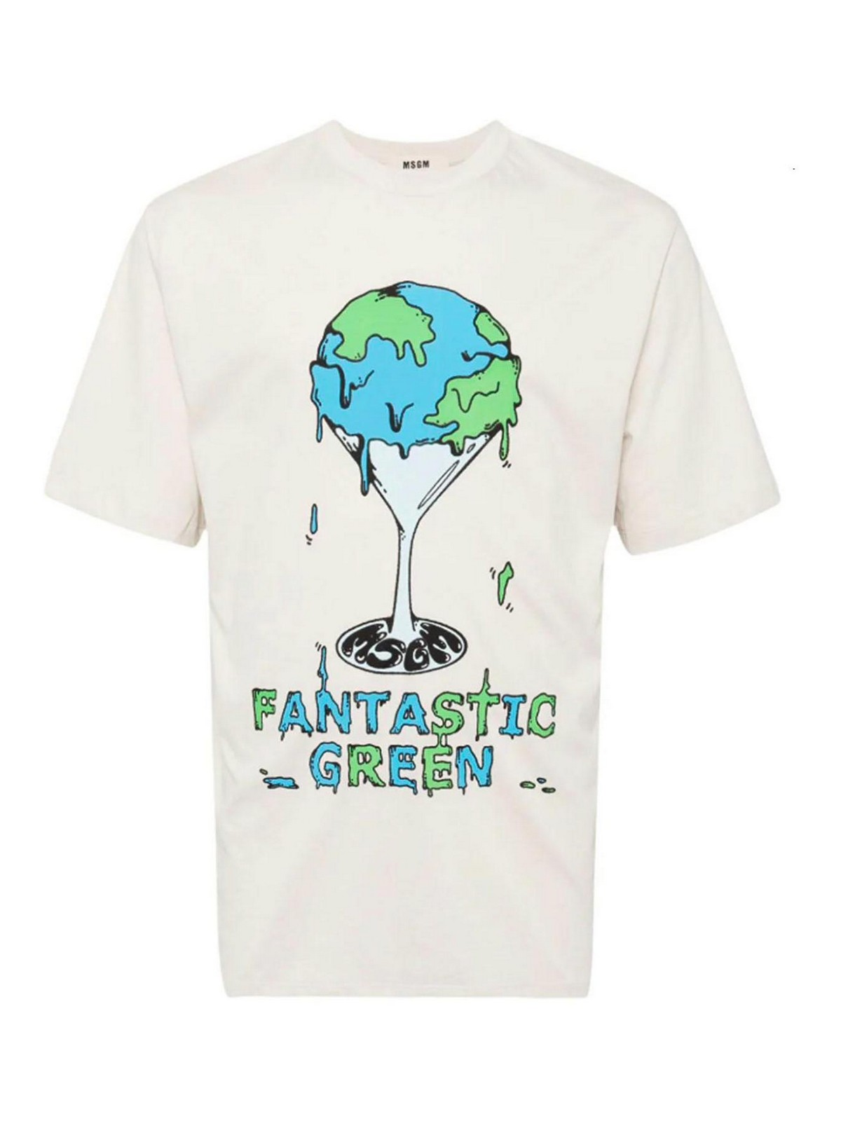 Fantastic Green T-Shirt 3746MM0224779120 (MSGM / Tシャツ・カットソー ) | MSGM (エムエスジーエム)