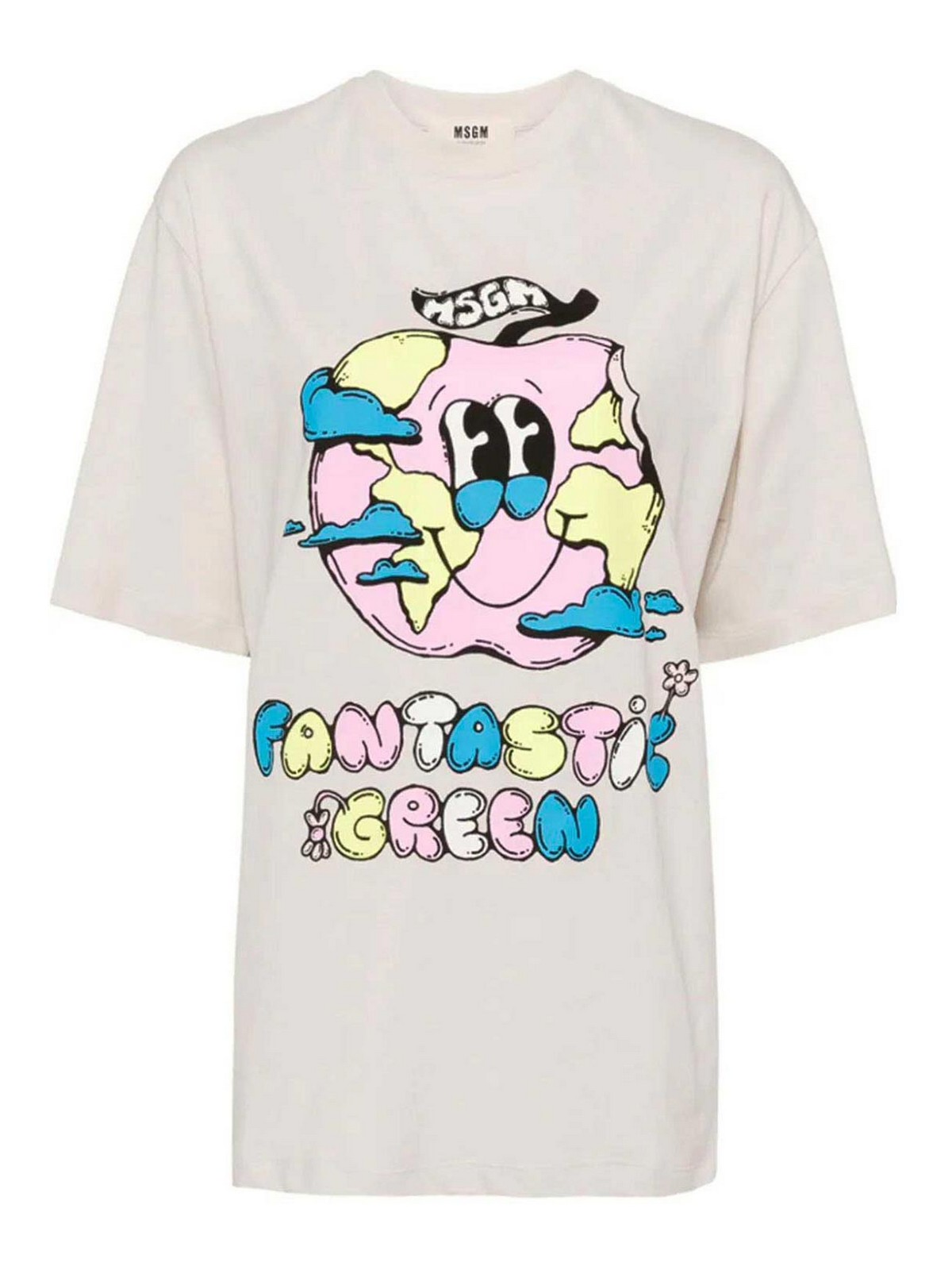 Fantastic Green T-Shirt 3746MM0424779120 (MSGM / Tシャツ・カットソー ) | MSGM (エムエスジーエム)