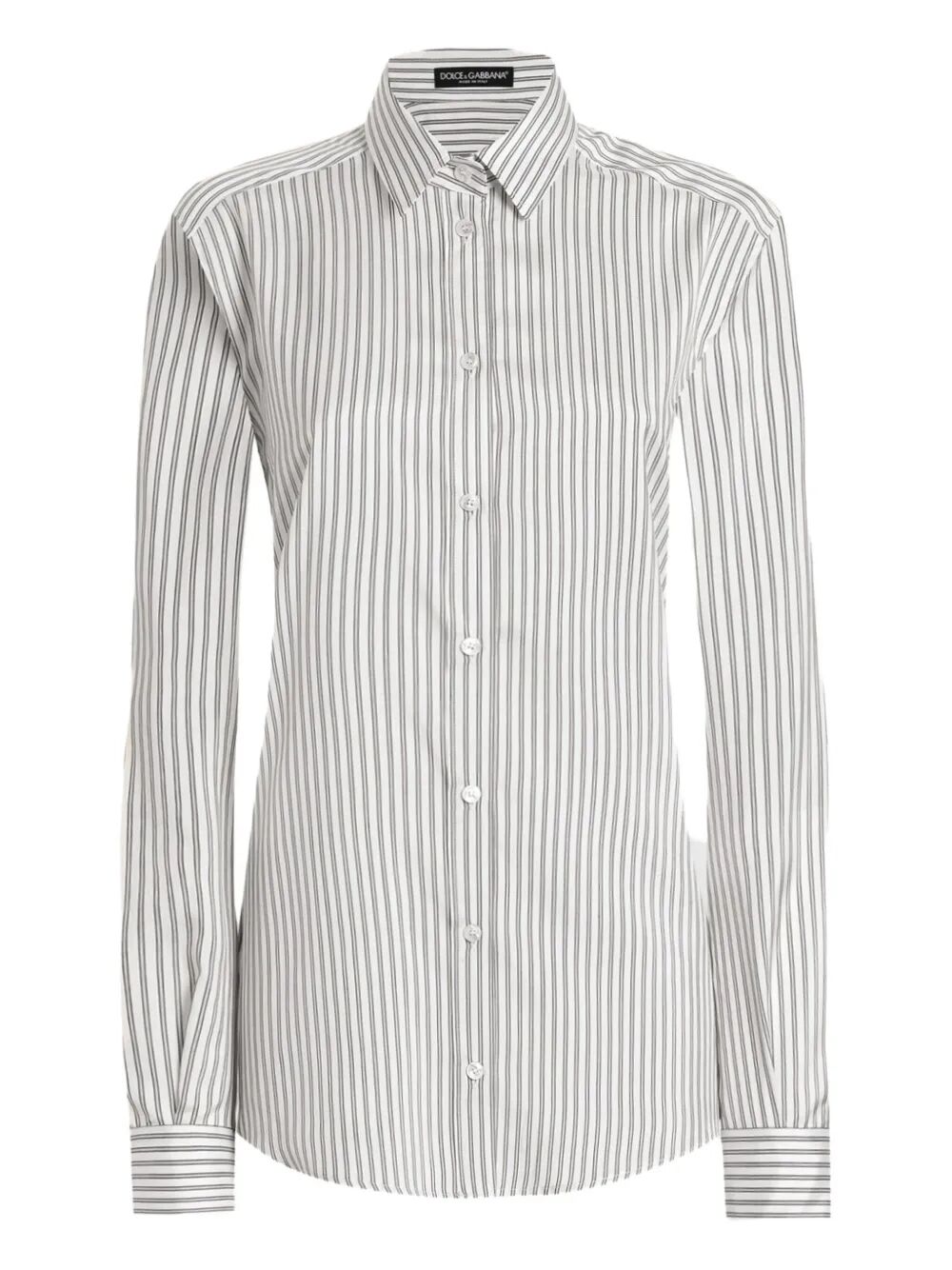 SILK SHIRT WITH STRIPED PRINT F5K30TFB1BVS8051 (Dolce & Gabbana / シャツ・ブラウス ) | Dolce & Gabbana (ドルチェガッバーナ)