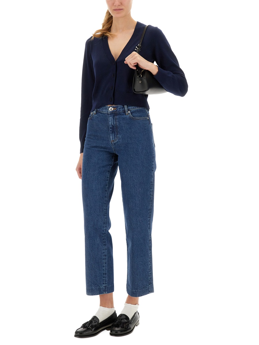 CARDIGAN WITH EMBROIDERED LOGO COGDKF22322IAK (A.P.C. / ニット・セーター・カーディガン ) | A.P.C. (アーペーセー)(1)