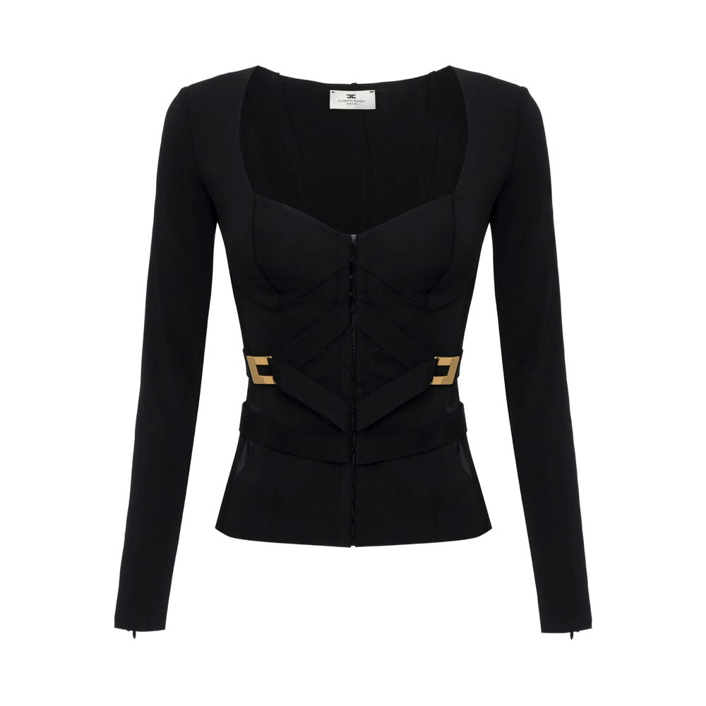 Top Elisabetta Franchi GI16056E2110 (Elisabetta Franchi / Tシャツ・カットソー ) | Elisabetta Franchi (エリザベッタ フランキ)