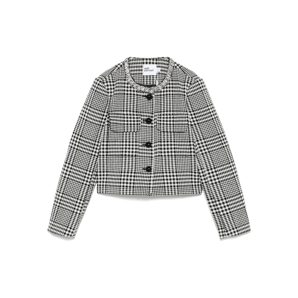 Outerwear Self-portrait PF25111JBWBKWHI (self-portrait / ブレザー・ジャケット ) | self-portrait (セルフ・ポートレイト)