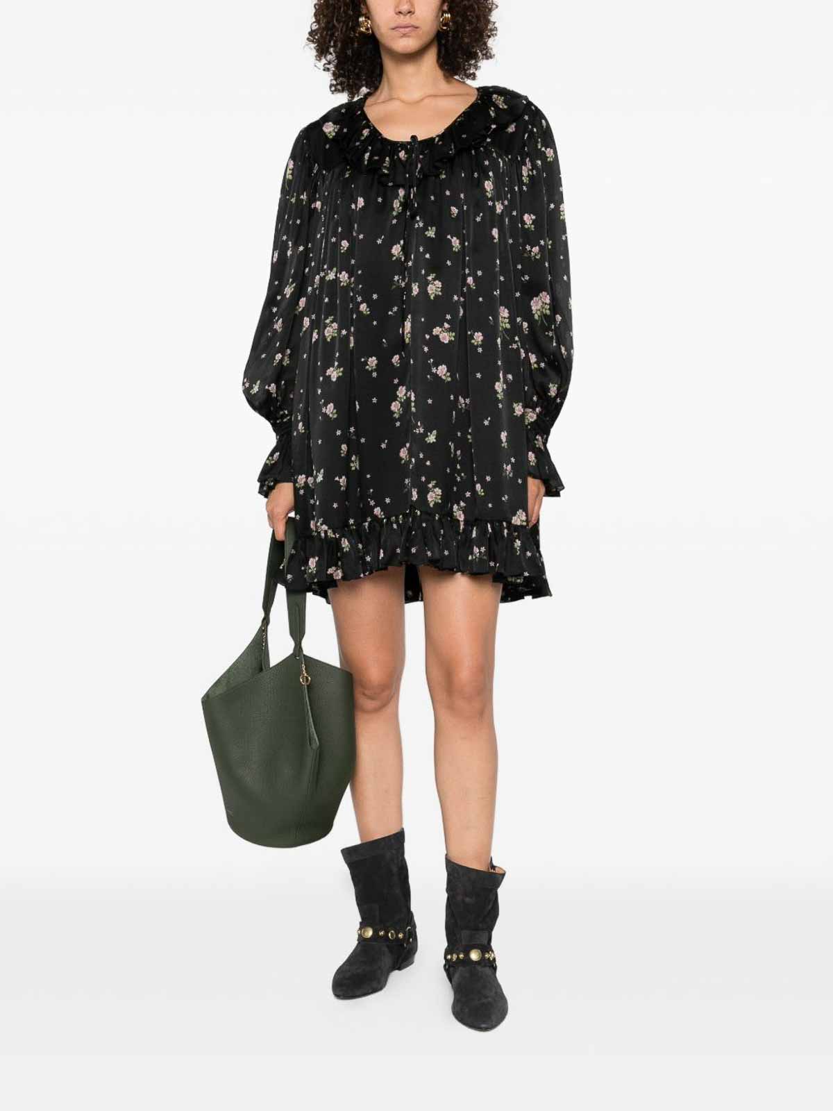 Mini Dress In Silk Charmeuse CH25ARO26481001 (Chloé / コート・ダウン ) | Chloé (クロエ)(1)