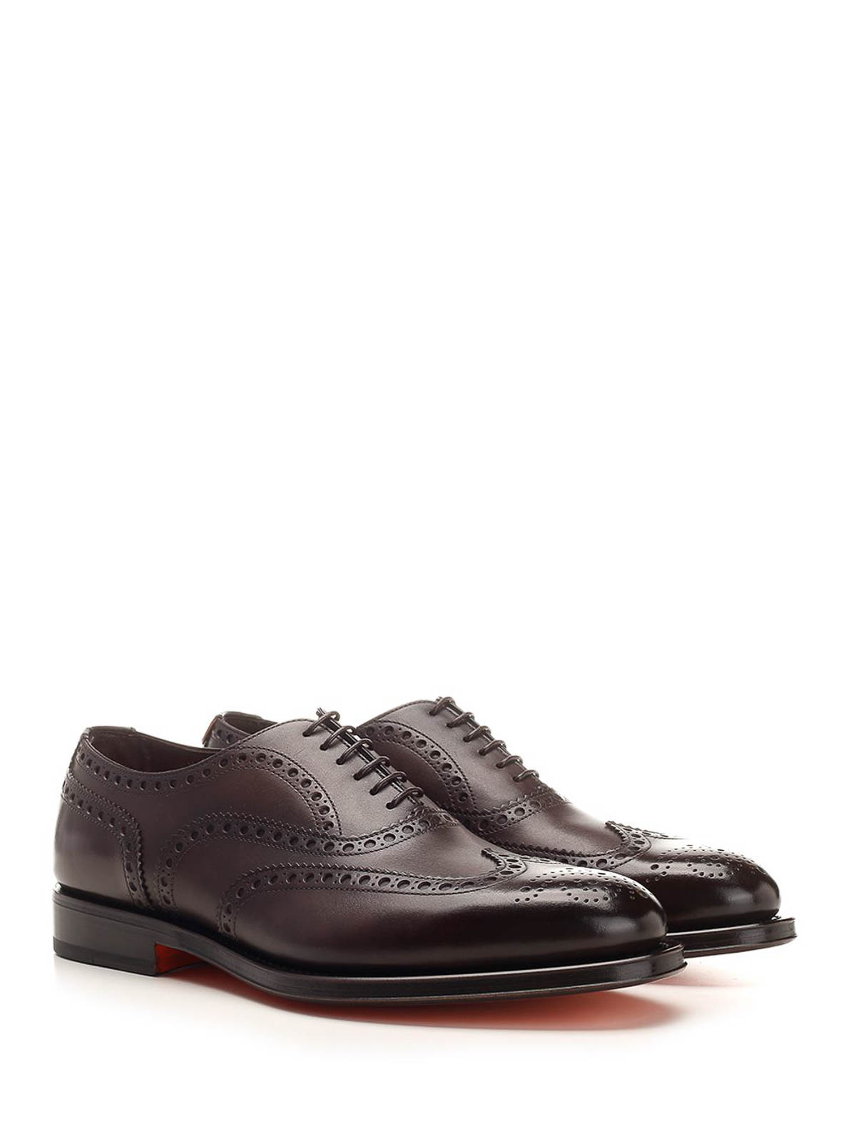 Leather Oxford Brogue Lace-Up MCCO17836PD5HOBRT53DARKBROWNT53 (Santoni / レースアップ ) | Santoni (サントーニ)(1)